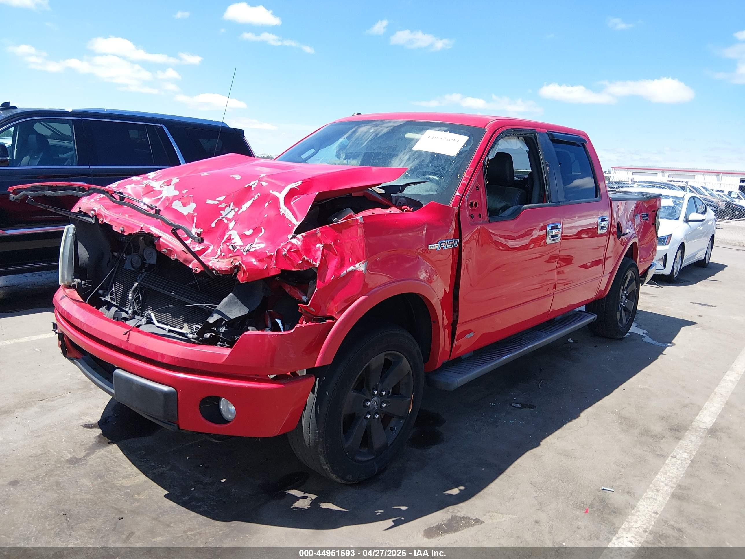 2010 Ford F-150 Fx2 Sport Red vin: 1FTFW1CV0AKE62246