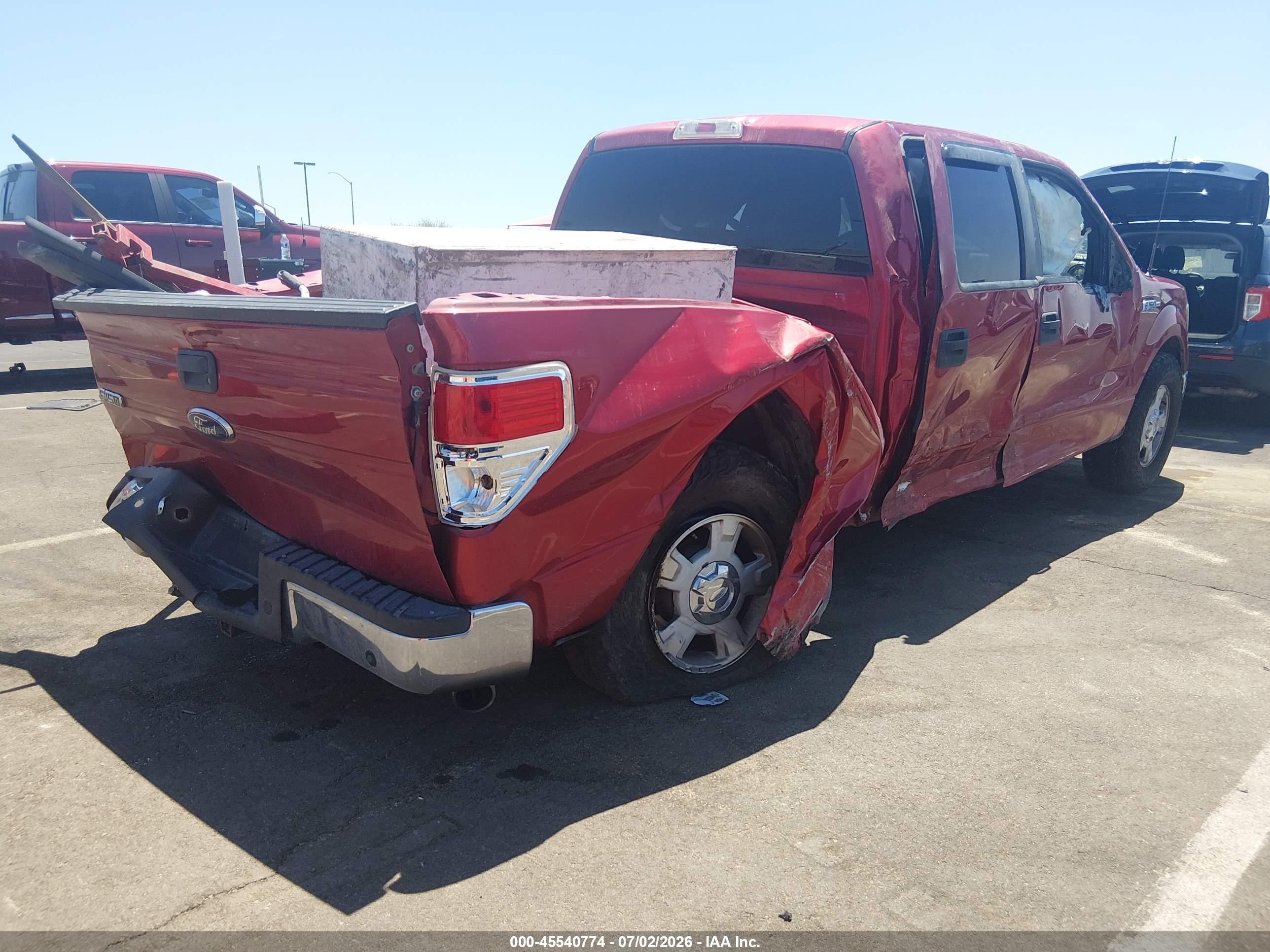 2010 Ford F-150 Fx2 Sport/harley-davidson/king Ranch/lariat/platinum/xl/xlt Red vin: 1FTFW1CV2AFC52417