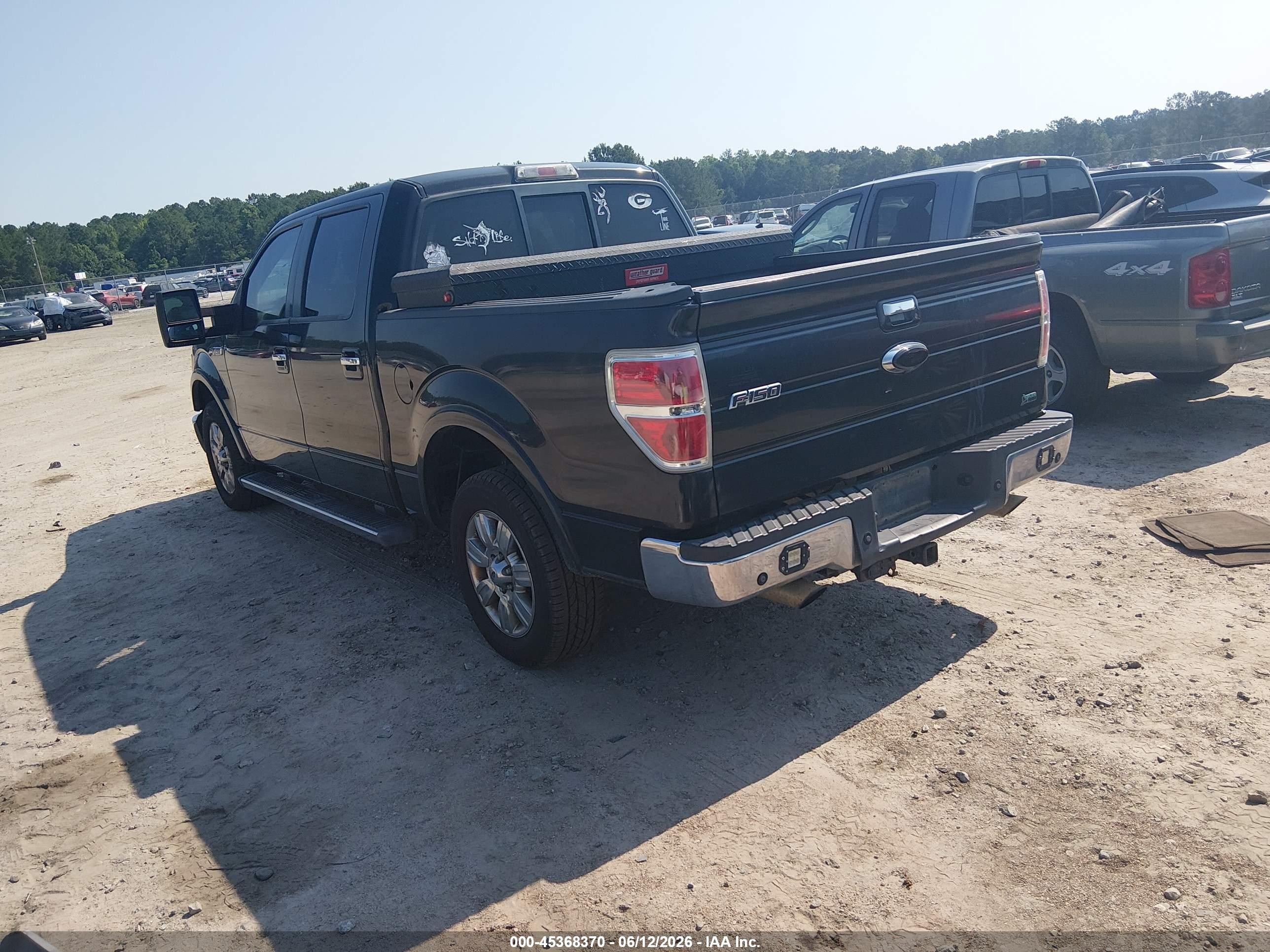 2010 Ford F-150 Lariat Black vin: 1FTFW1CV3AFB92289