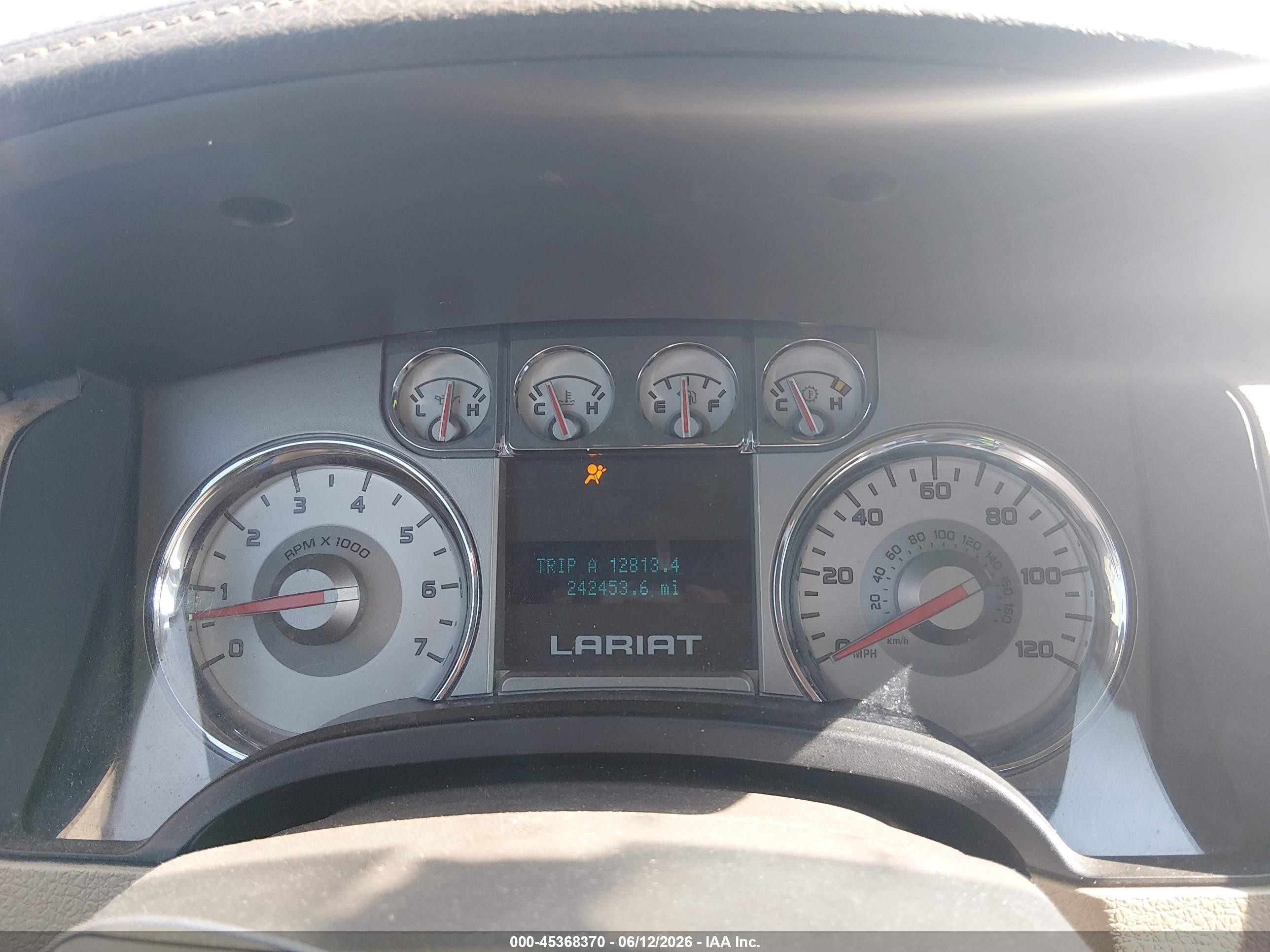 2010 Ford F-150 Lariat Black vin: 1FTFW1CV3AFB92289