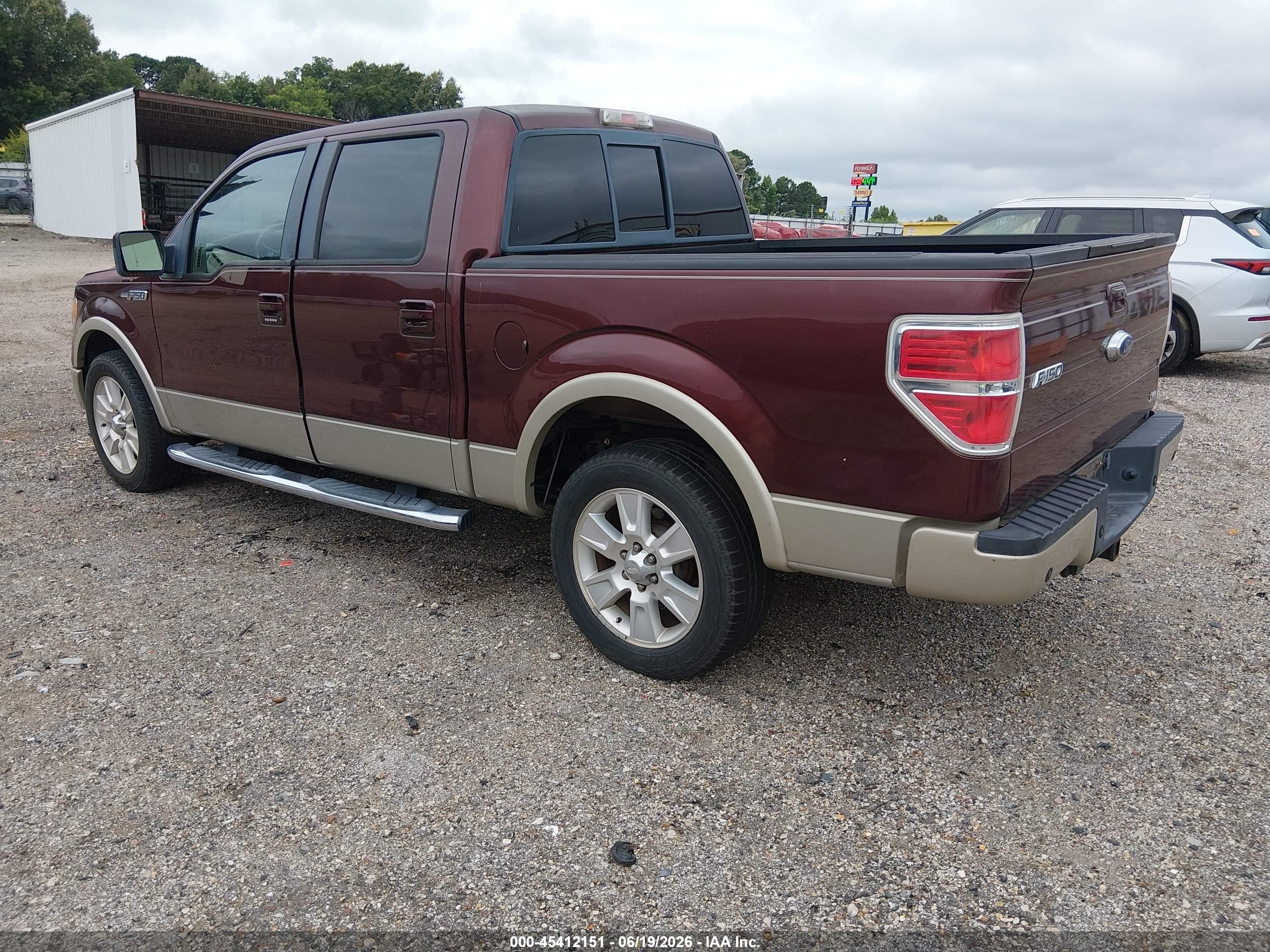 2010 Ford F-150 Lariat Burgundy vin: 1FTFW1CV6AFB49226