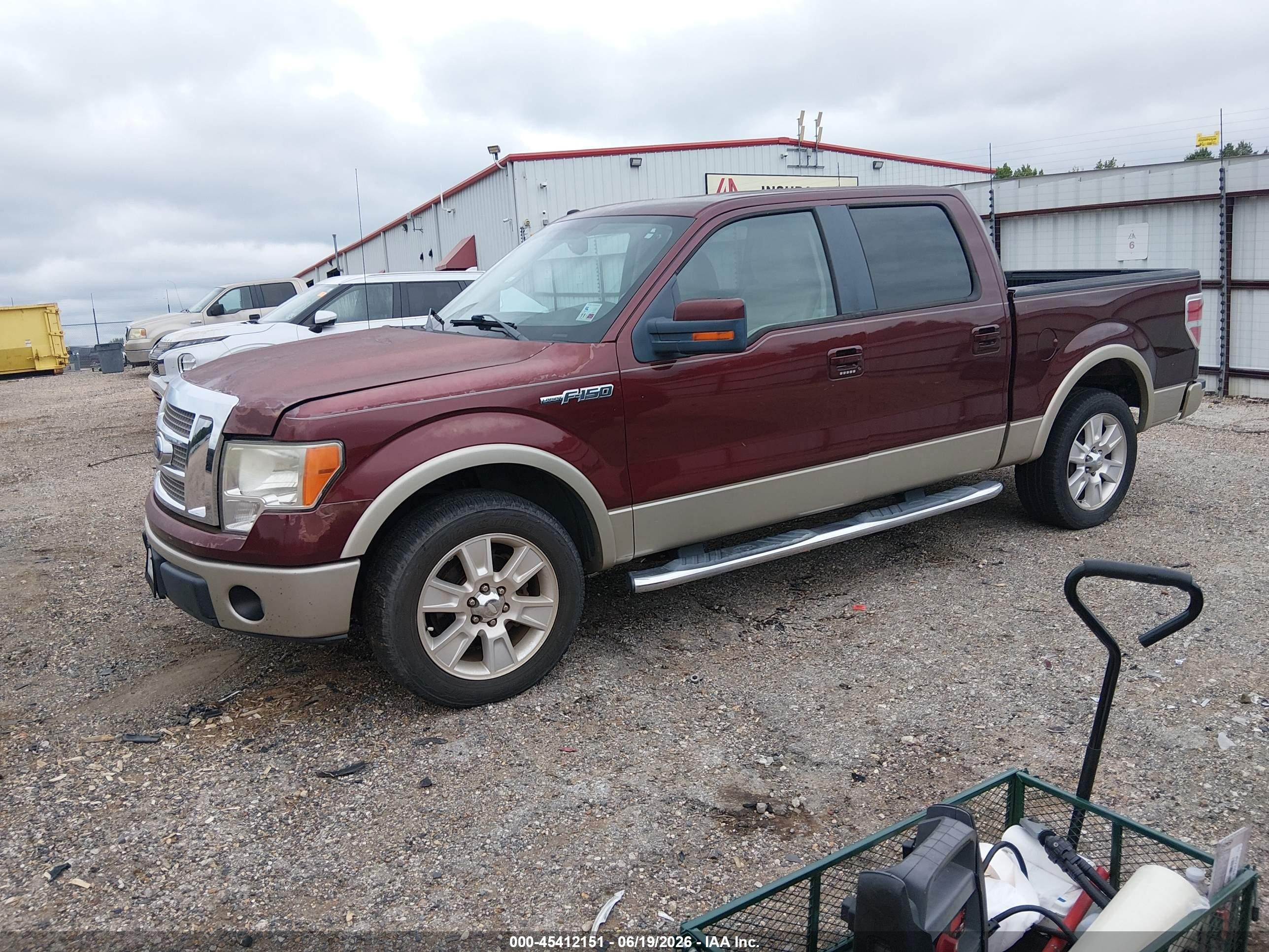 2010 Ford F-150 Lariat Burgundy vin: 1FTFW1CV6AFB49226