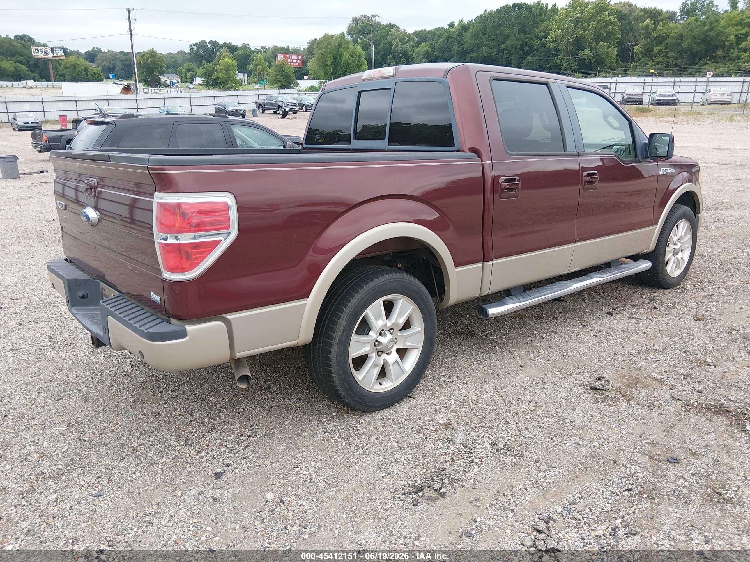 2010 Ford F-150 Lariat Burgundy vin: 1FTFW1CV6AFB49226