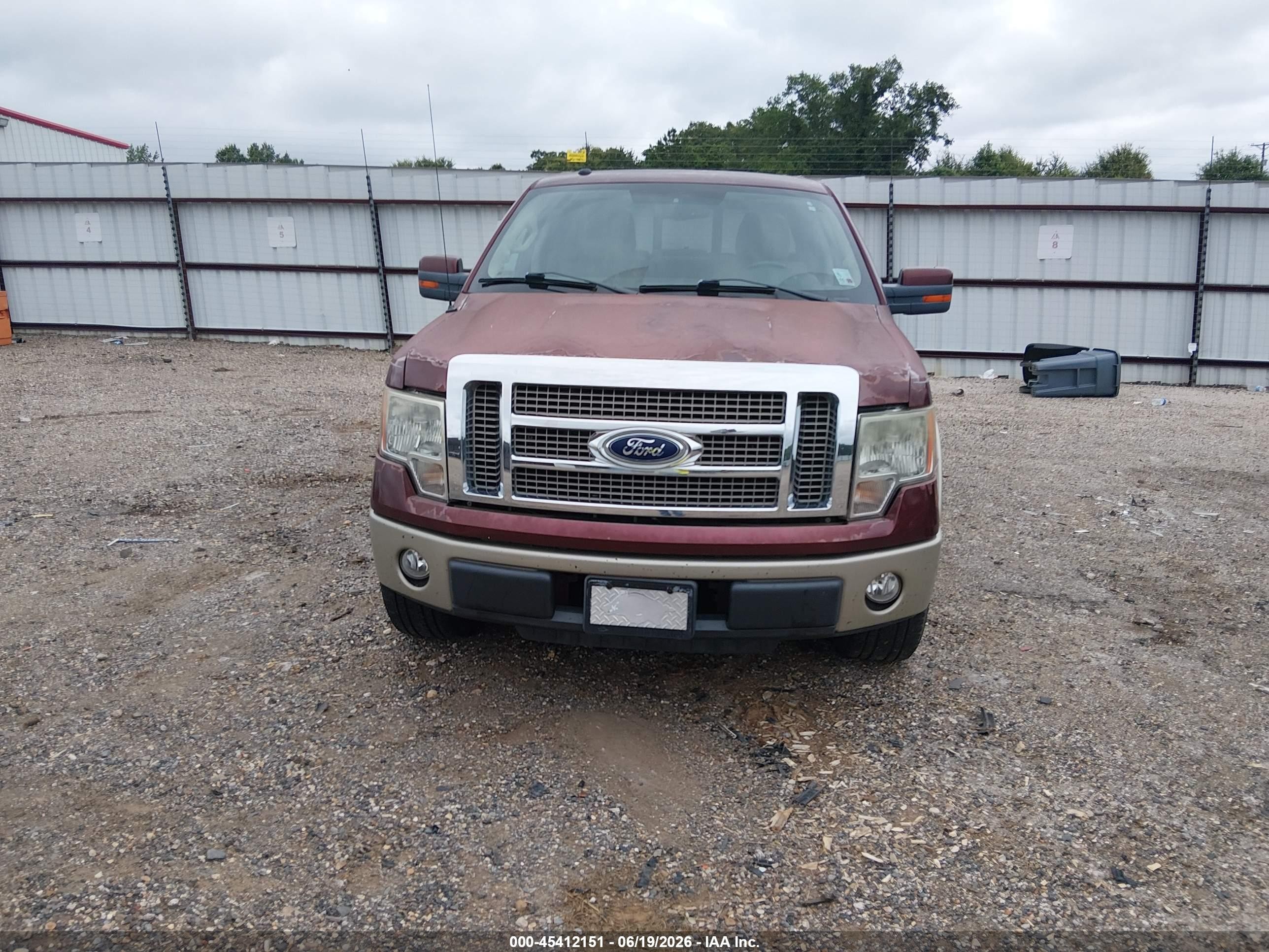2010 Ford F-150 Lariat Burgundy vin: 1FTFW1CV6AFB49226