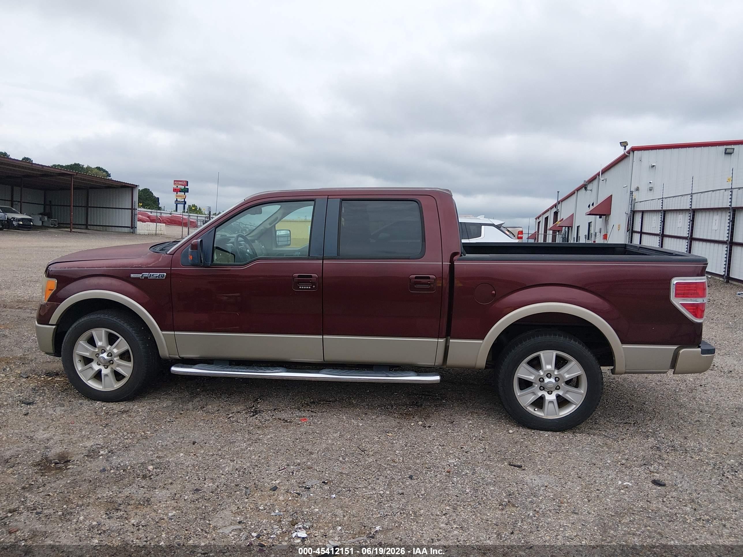 2010 Ford F-150 Lariat Burgundy vin: 1FTFW1CV6AFB49226