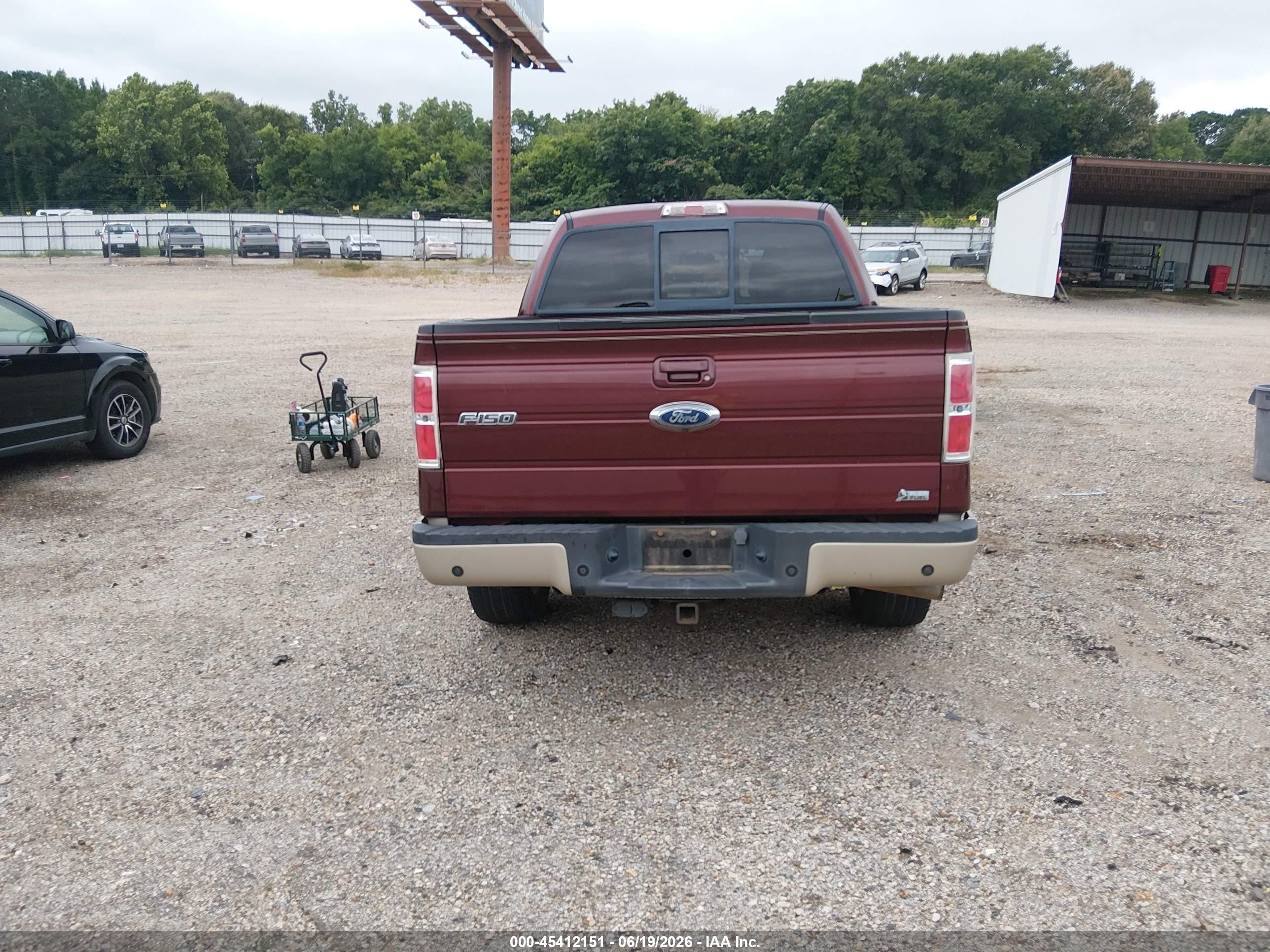 2010 Ford F-150 Lariat Burgundy vin: 1FTFW1CV6AFB49226