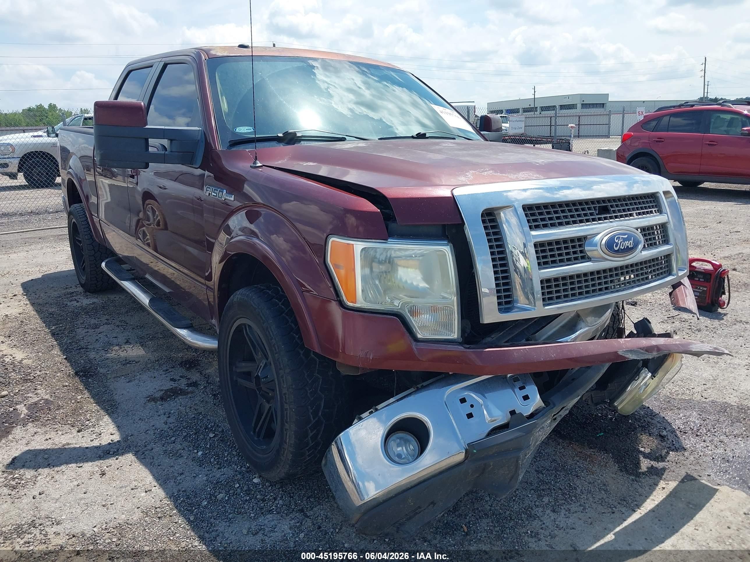 2010 Ford F-150 Lariat Maroon vin: 1FTFW1CV6AKA58030