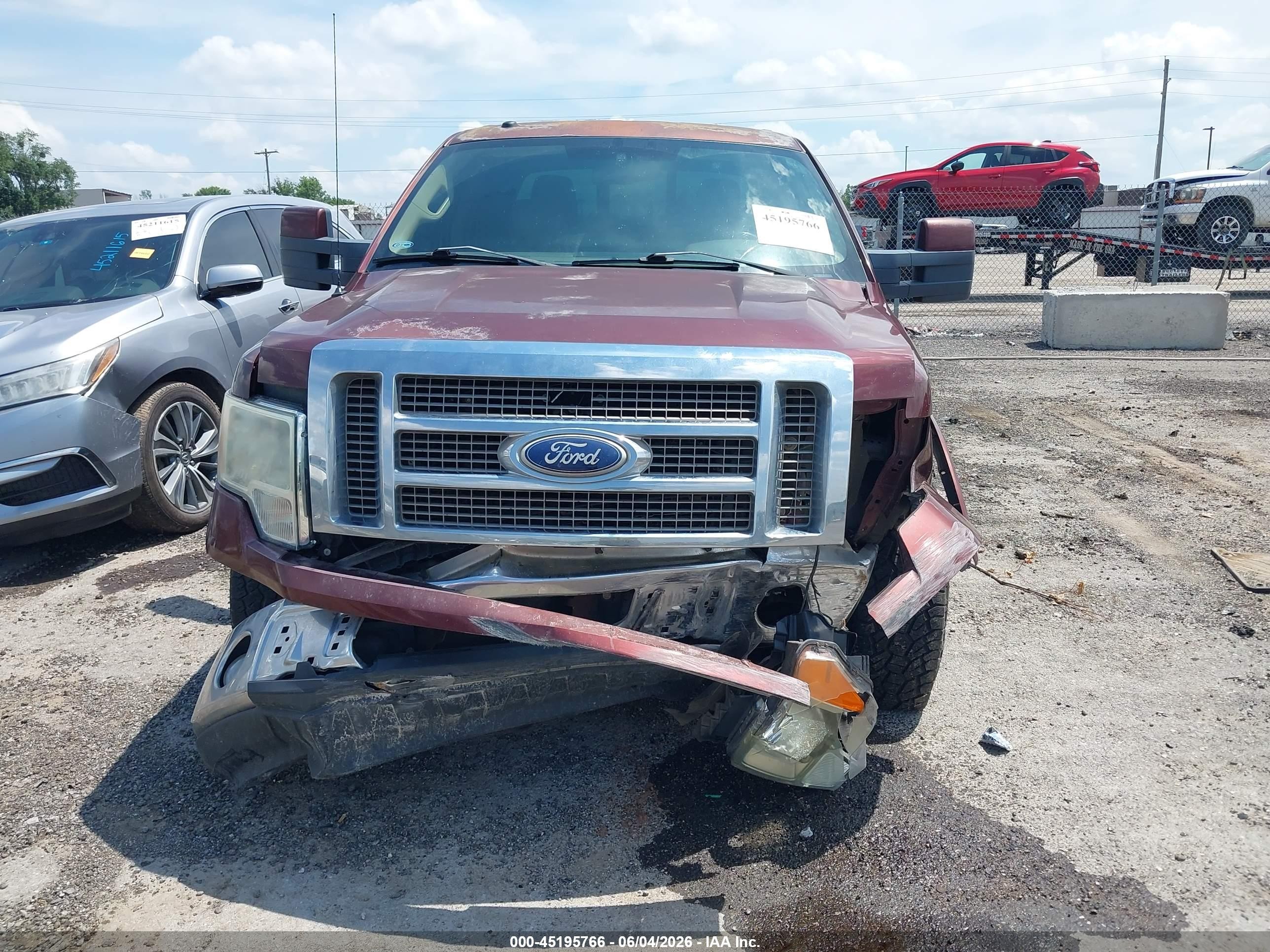 2010 Ford F-150 Lariat Maroon vin: 1FTFW1CV6AKA58030