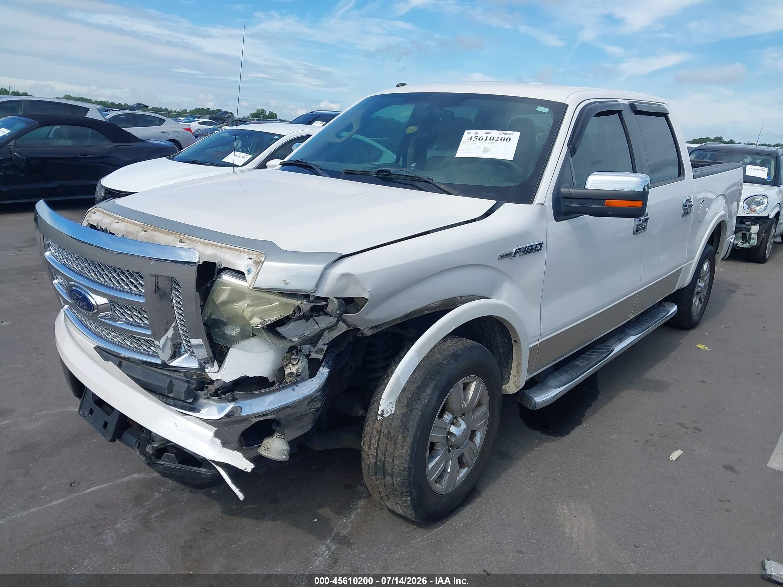 2010 Ford F-150 Fx2 Sport/harley-davidson/king Ranch/lariat/platinum/xl/xlt White vin: 1FTFW1CV8AFA51511