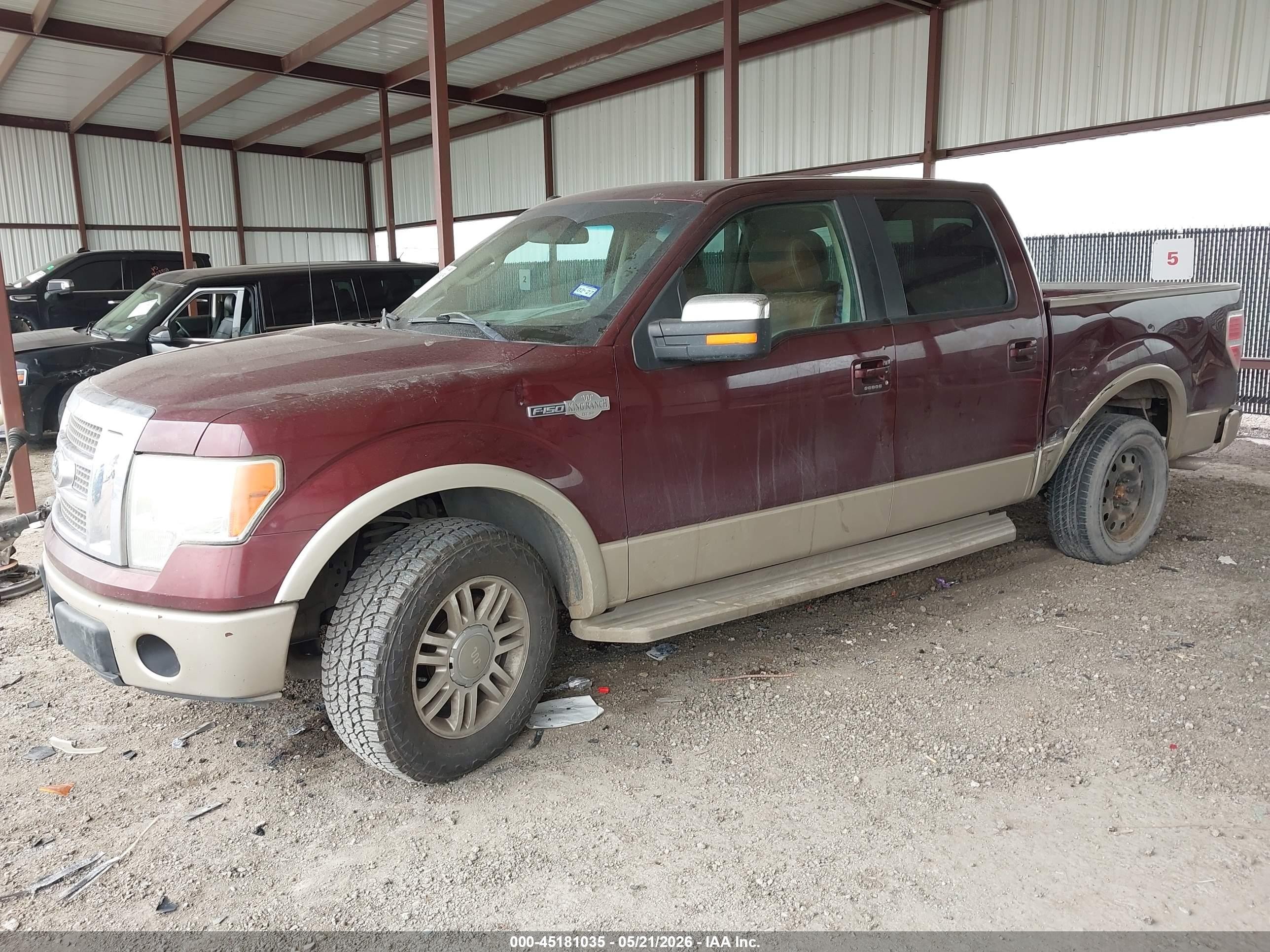 2010 Ford F-150 King Ranch Бордовый vin: 1FTFW1CV9AKC37808