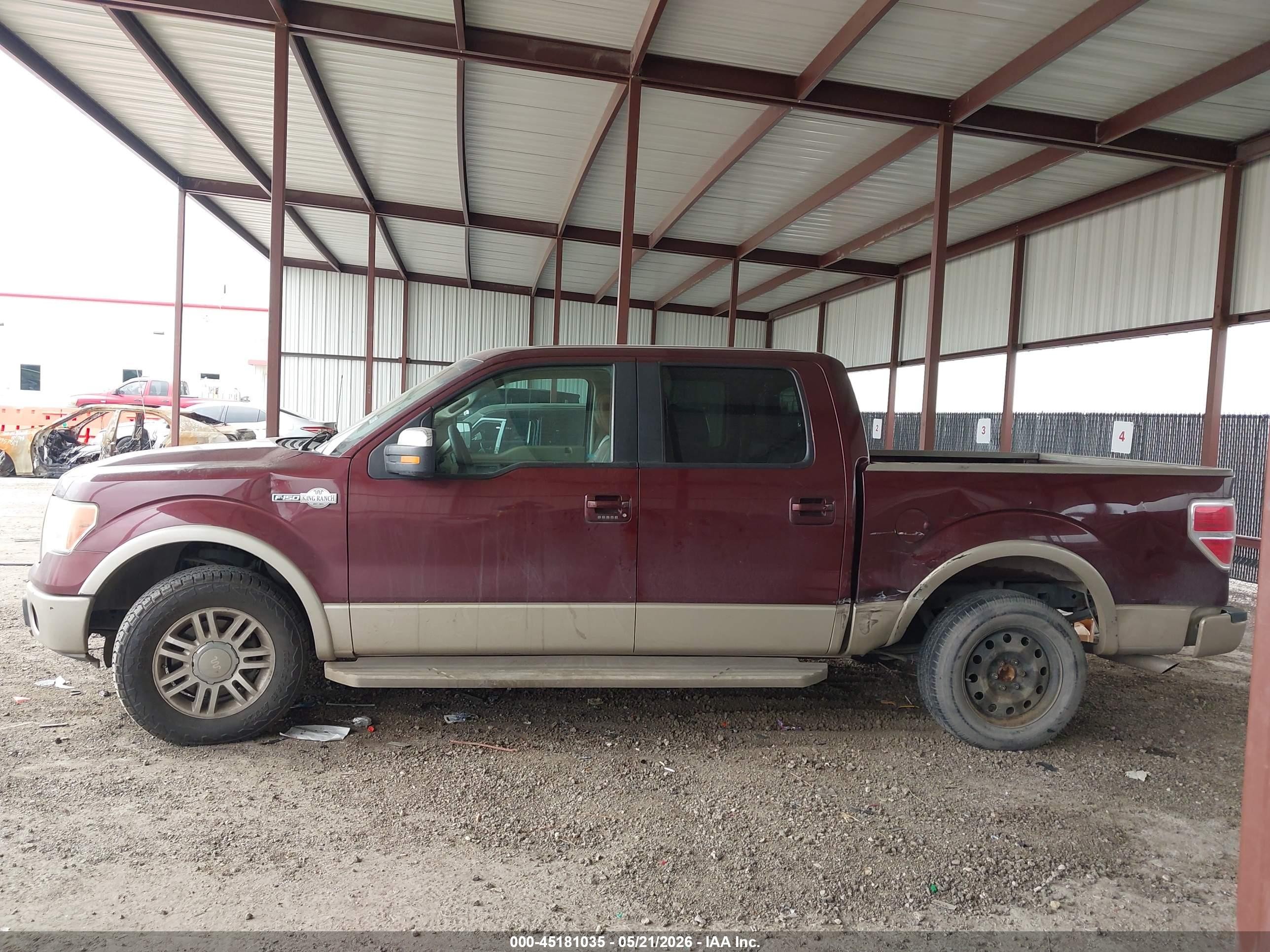 2010 Ford F-150 King Ranch Бордовый vin: 1FTFW1CV9AKC37808