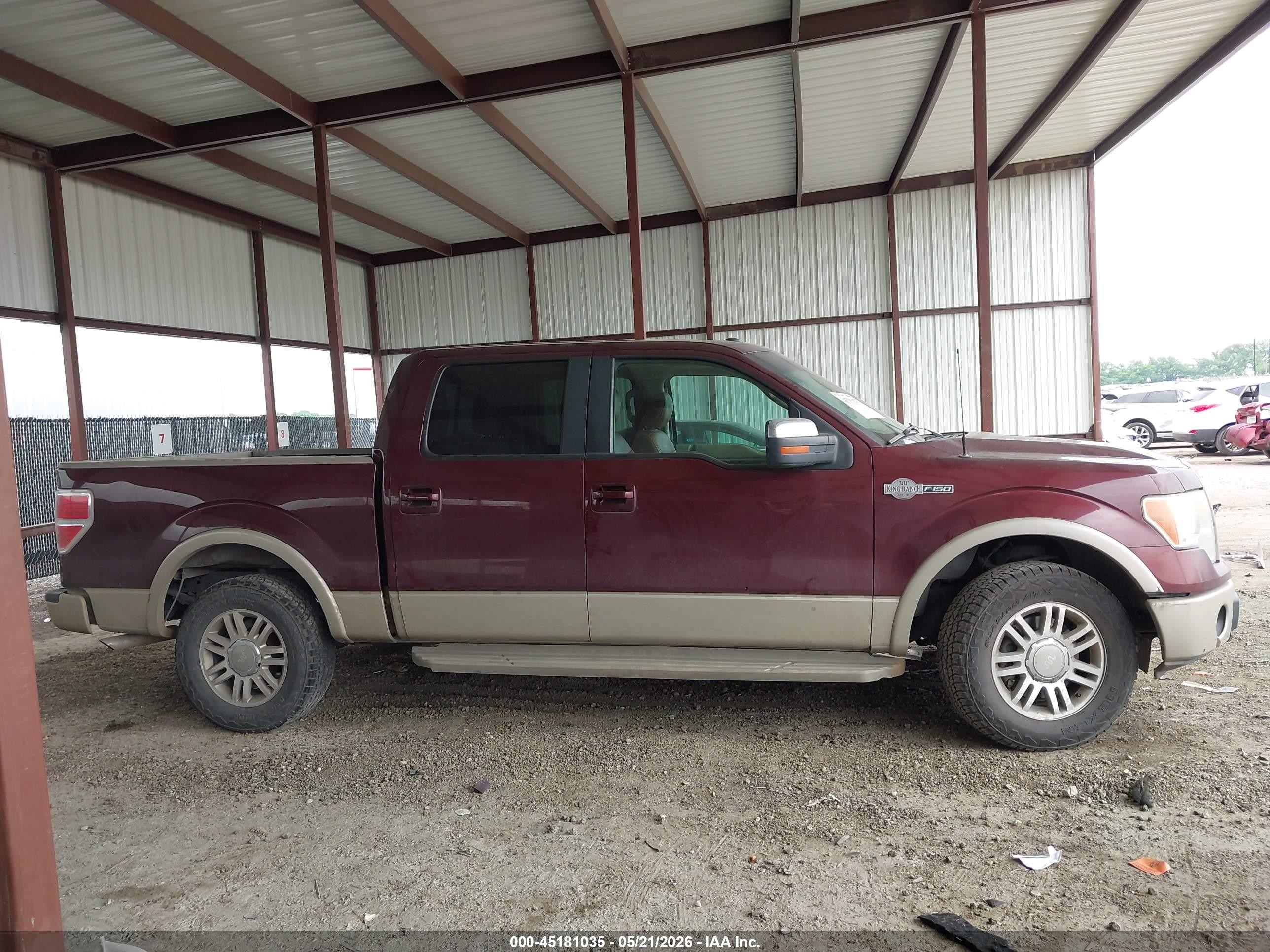 2010 Ford F-150 King Ranch Бордовый vin: 1FTFW1CV9AKC37808