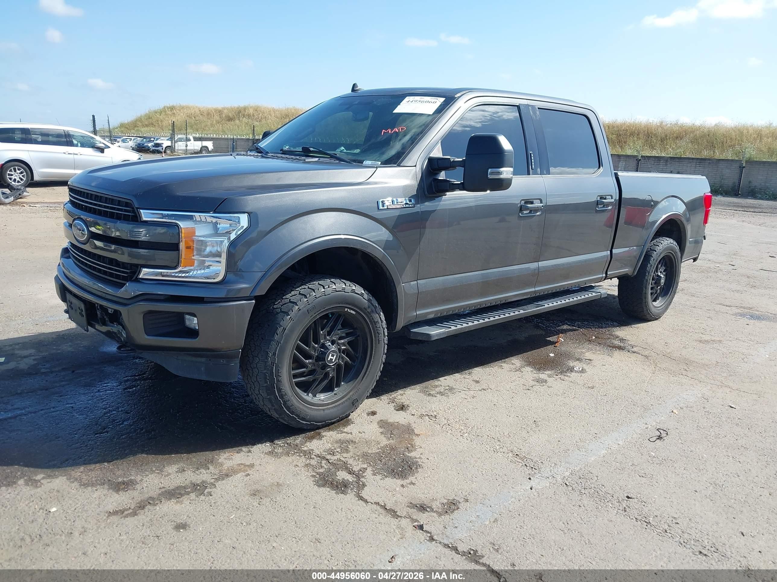 2020 Ford F-150 Lariat Gray vin: 1FTFW1E47LKF17542