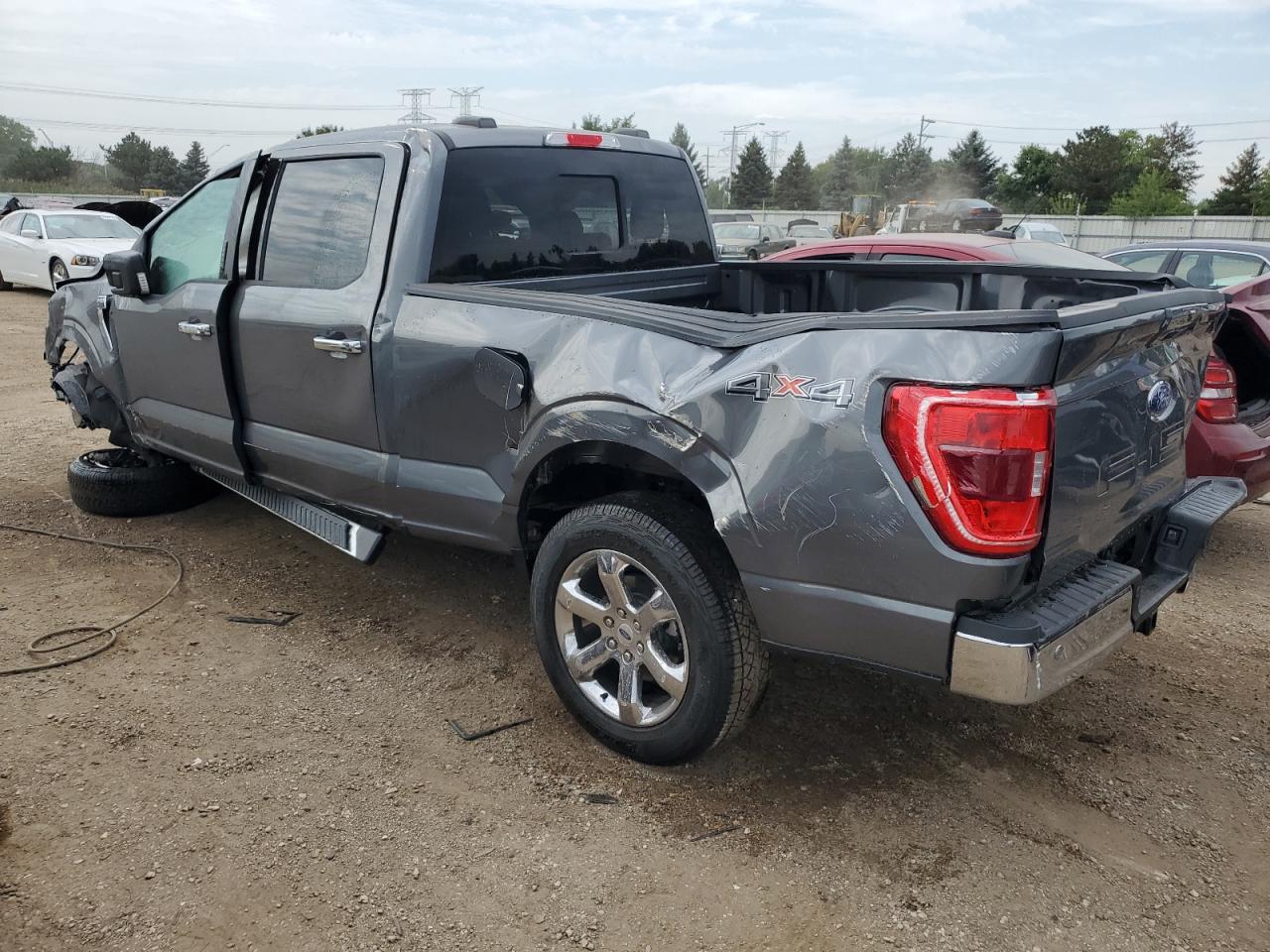 2023 Ford F150 Supercrew Gray vin: 1FTFW1E53PKE55748