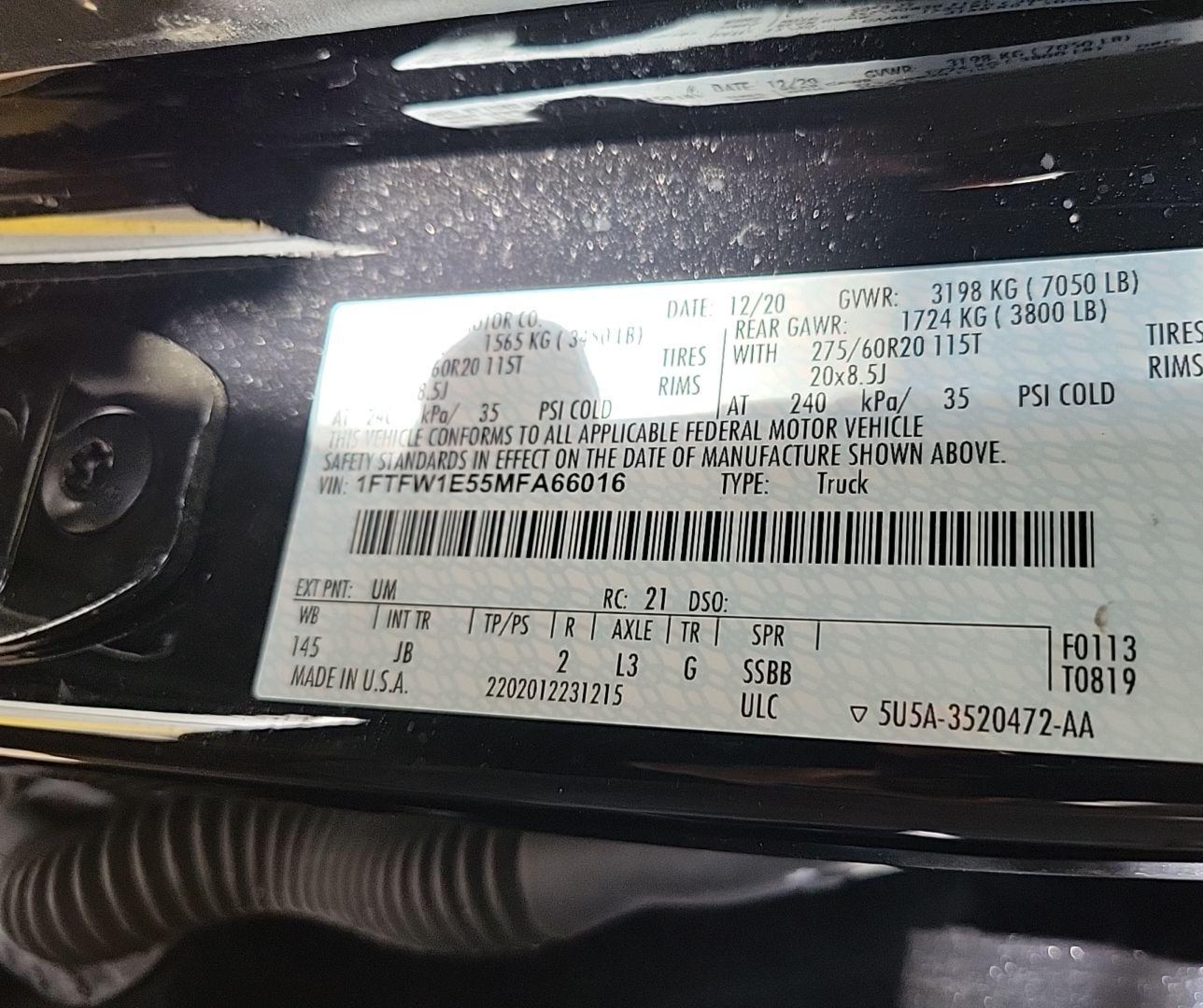1FTFW1E55MFA66016