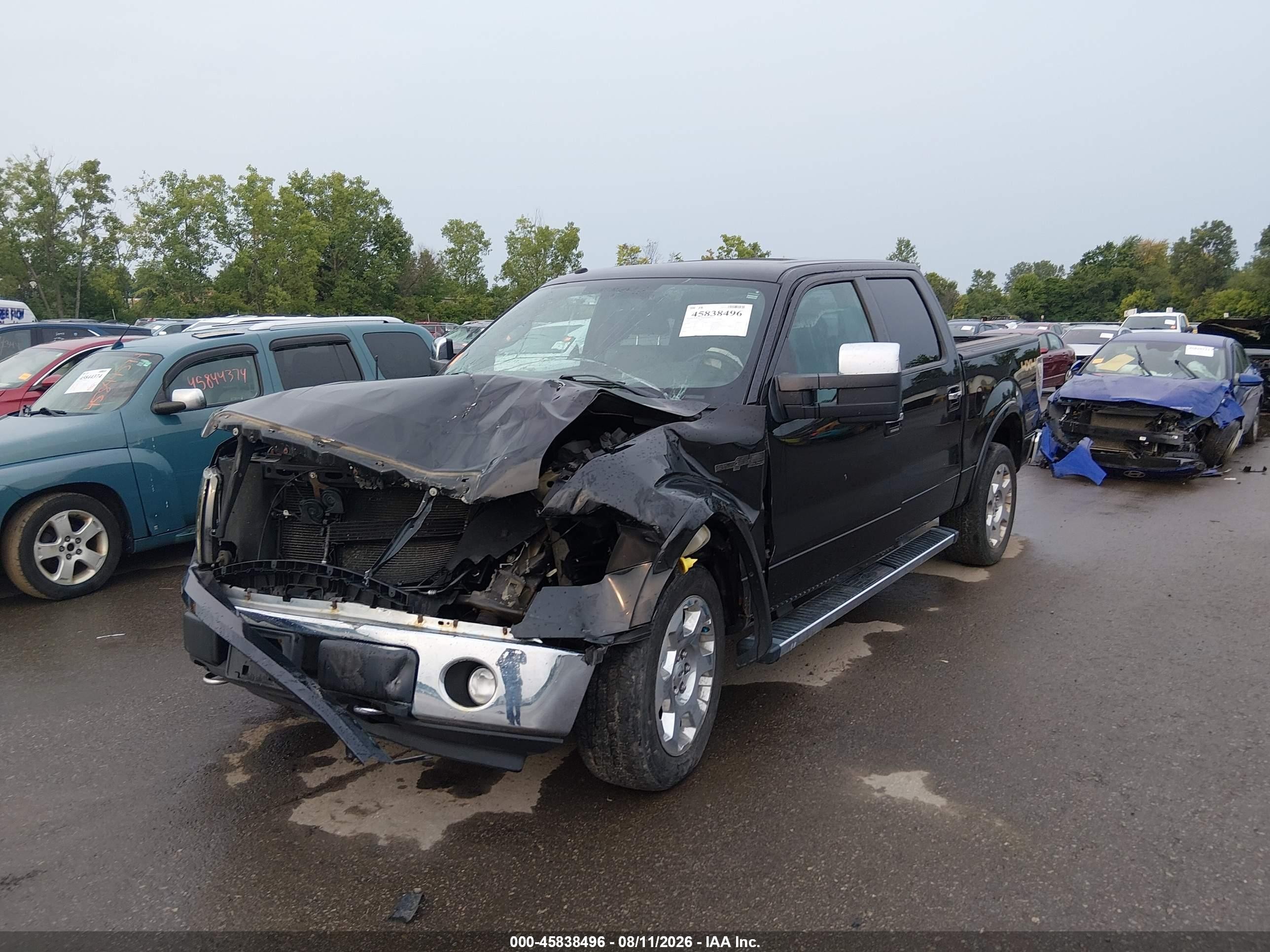 2011 Ford F-150 Lariat Black vin: 1FTFW1E63BFA58714