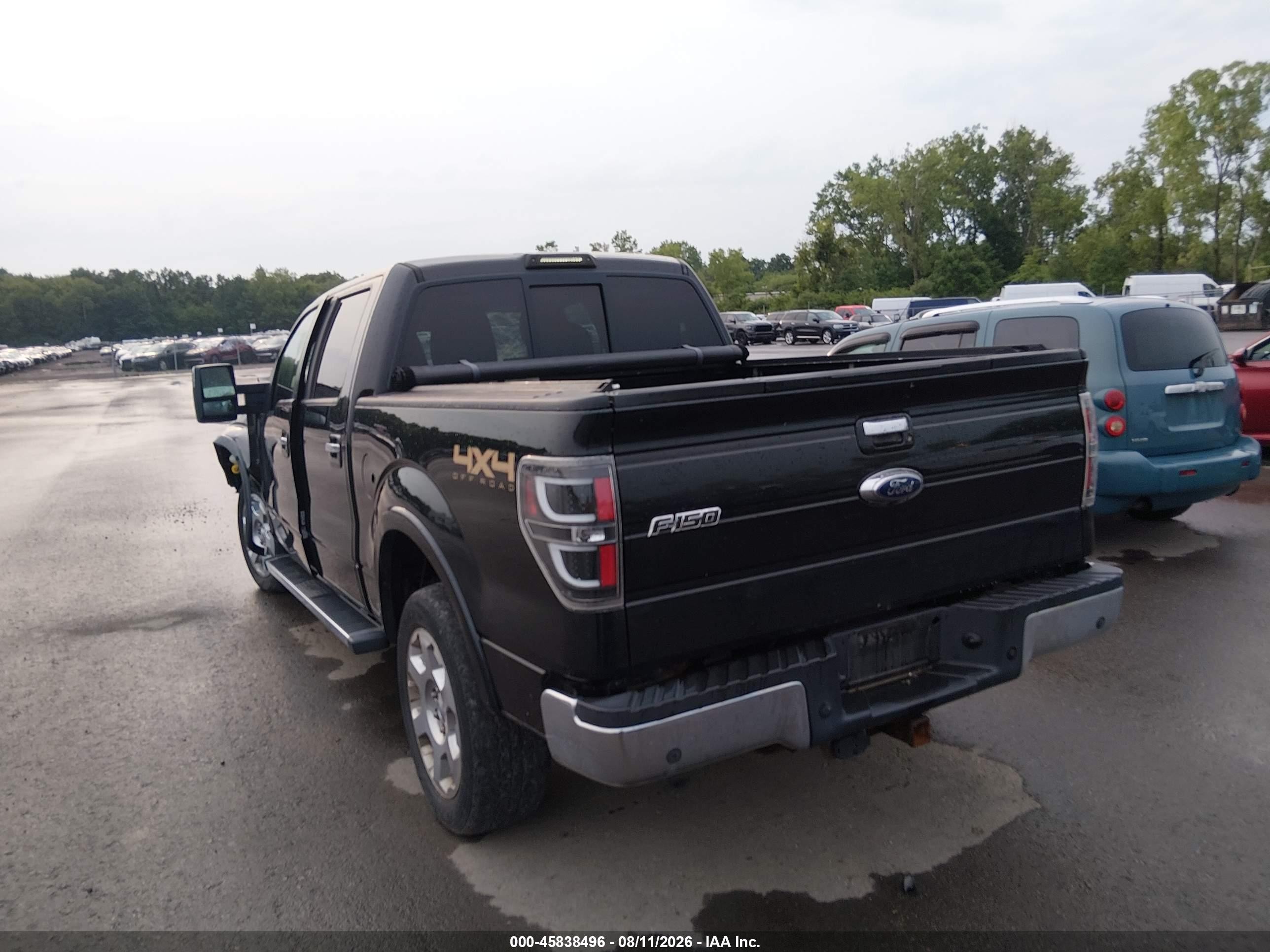 2011 Ford F-150 Lariat Black vin: 1FTFW1E63BFA58714
