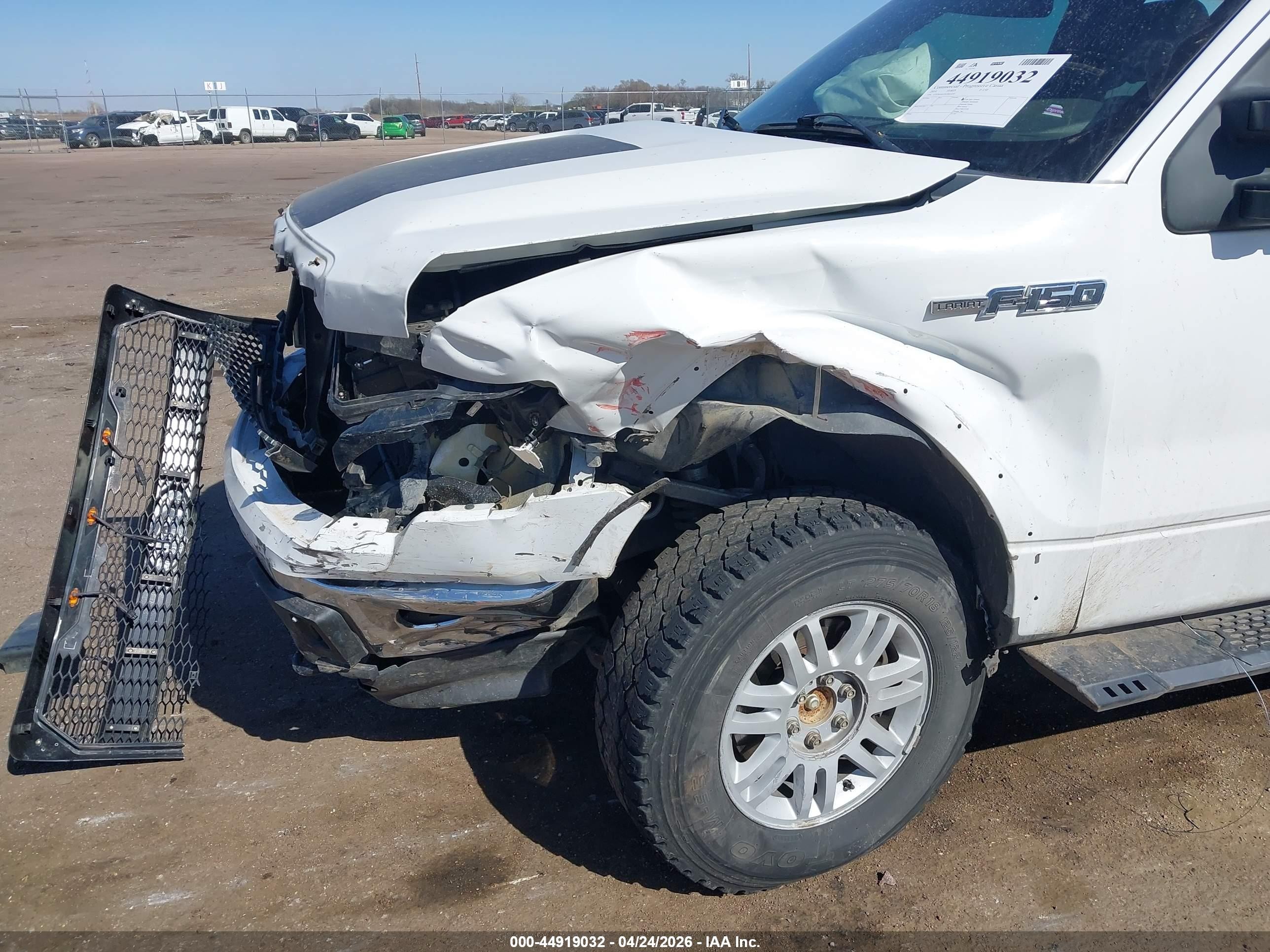 2014 Ford F-150 Lariat White vin: 1FTFW1E67EFB41079