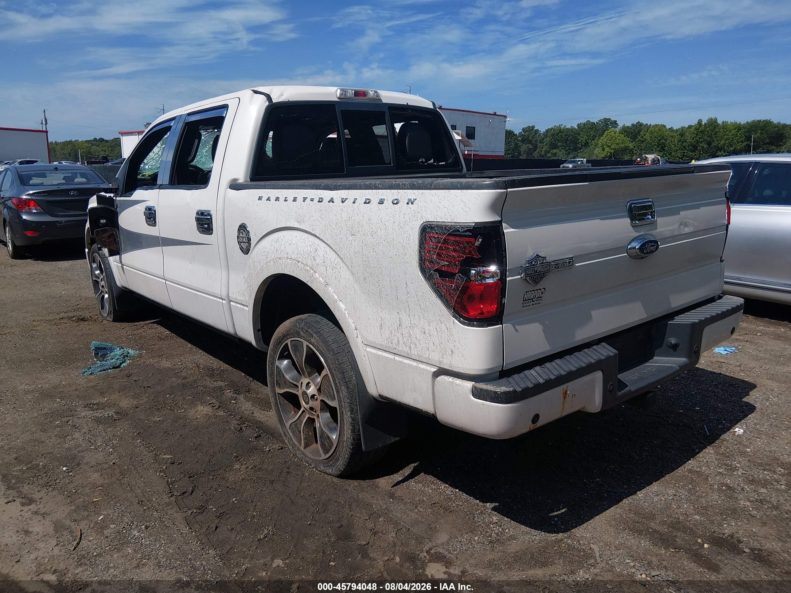 2012 Ford F-150 Harley-davidson White vin: 1FTFW1E69CFA32958