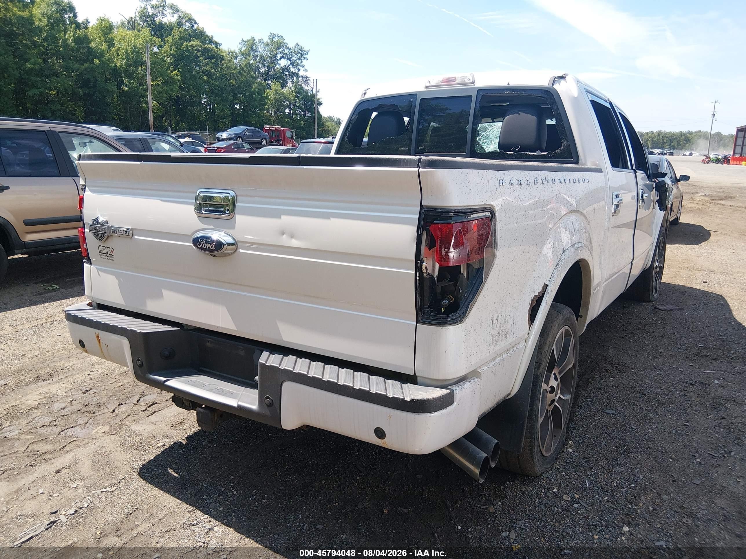 2012 Ford F-150 Harley-davidson White vin: 1FTFW1E69CFA32958
