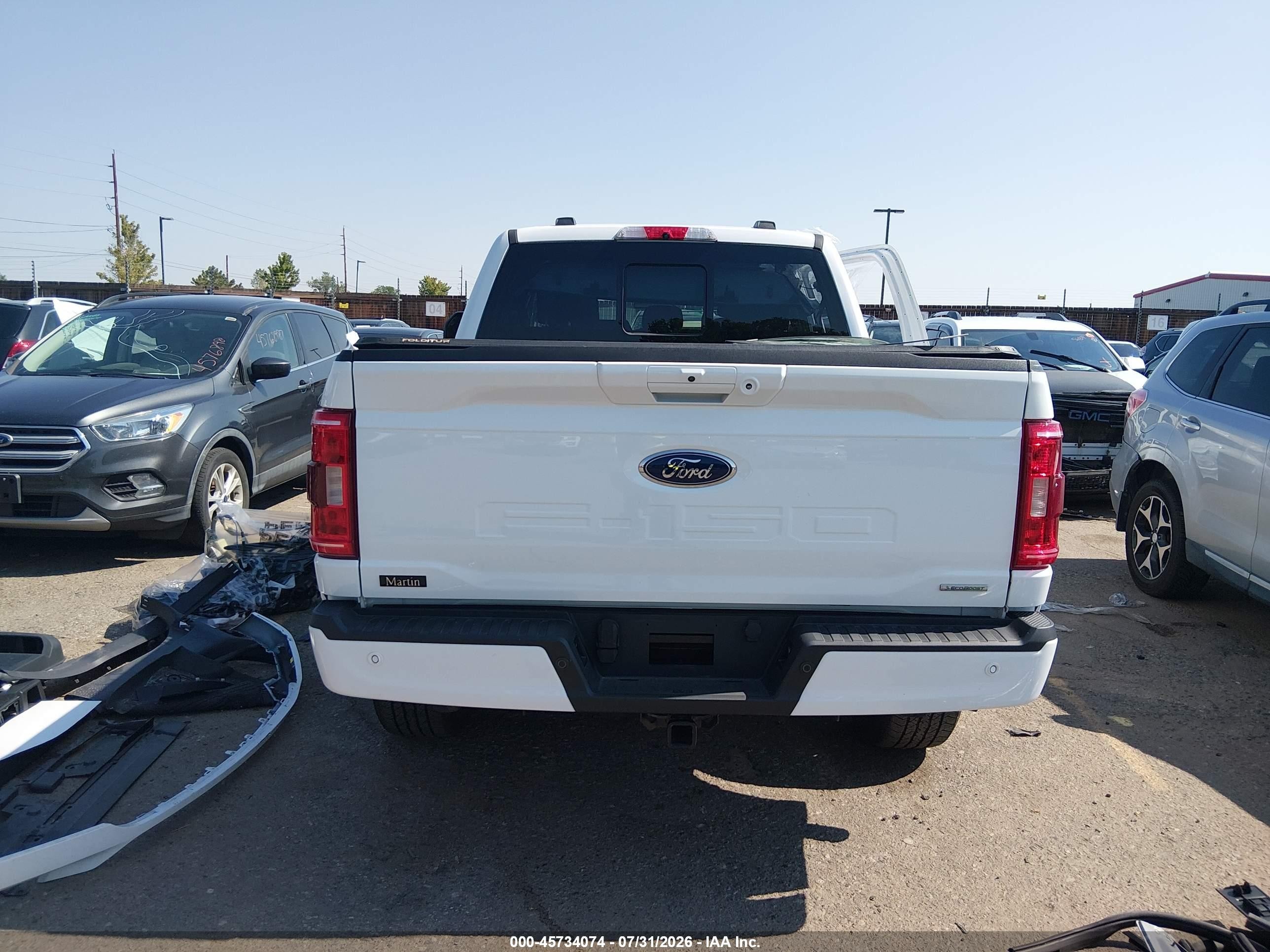2022 Ford F-150 Xlt White vin: 1FTFW1E82NFC44105