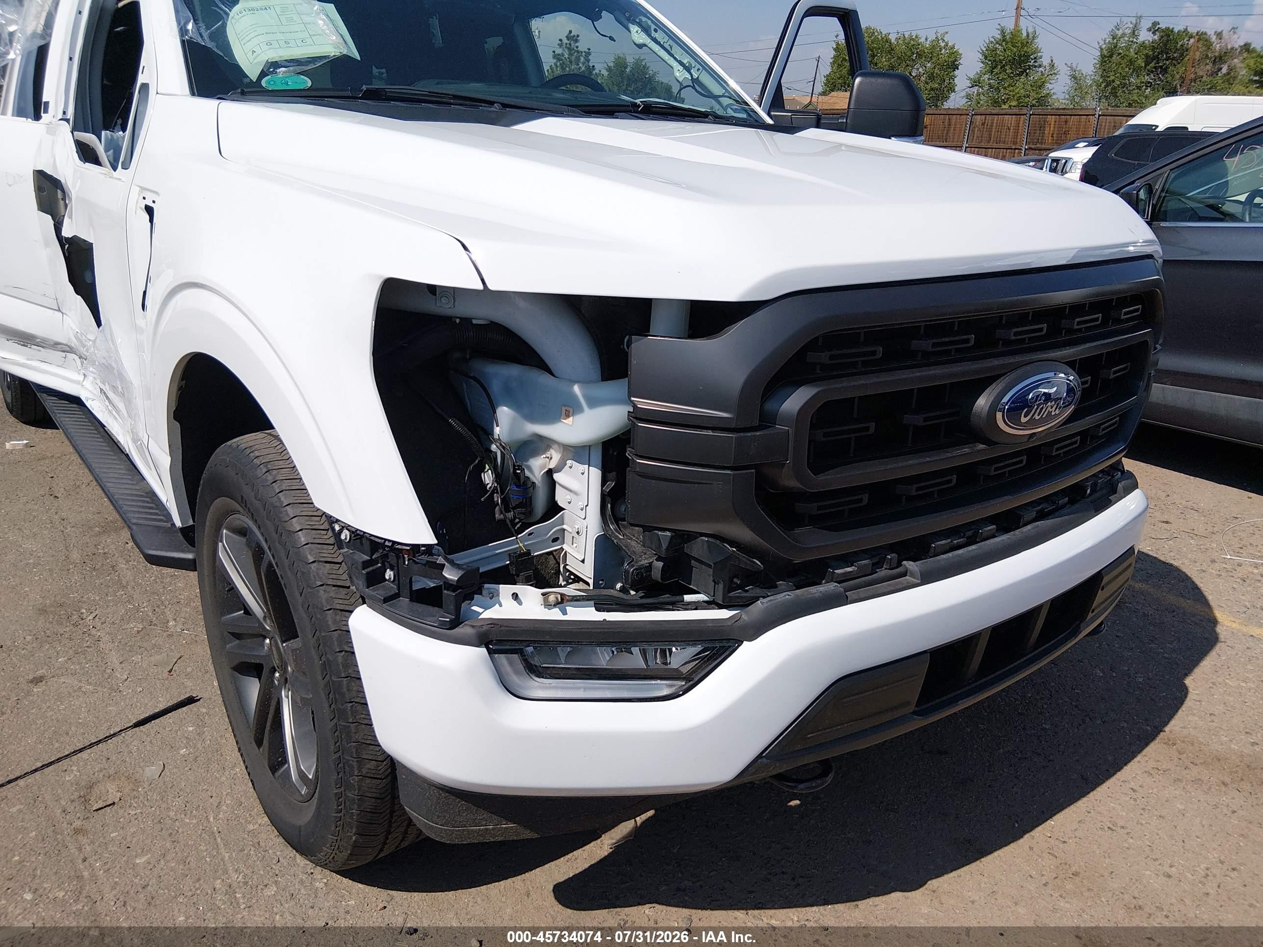 2022 Ford F-150 Xlt White vin: 1FTFW1E82NFC44105