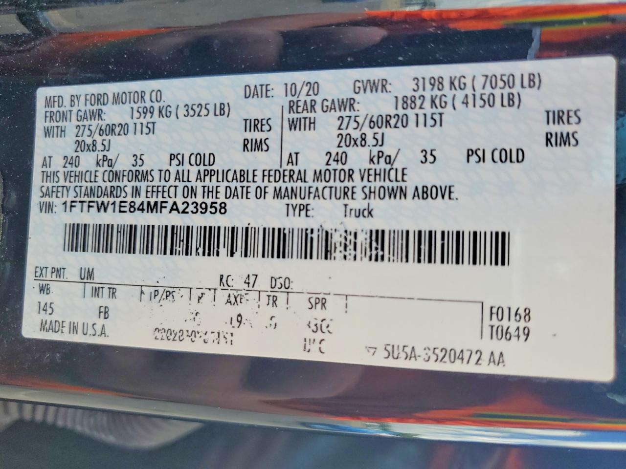 2021 Ford F150 Supercrew Black vin: 1FTFW1E84MFA23958