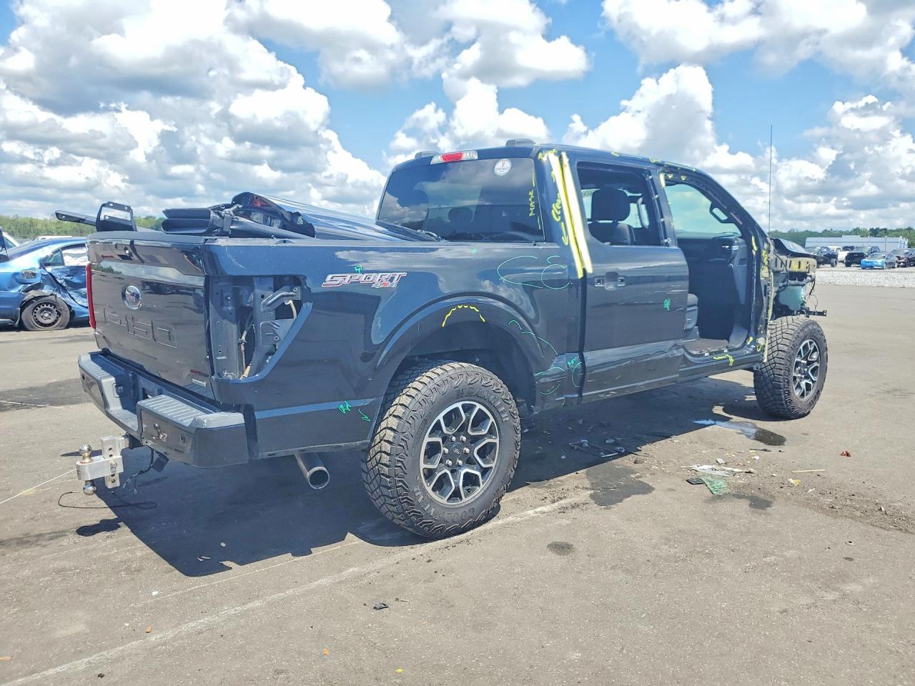 2021 Ford F150 Supercrew Black vin: 1FTFW1E84MFA23958