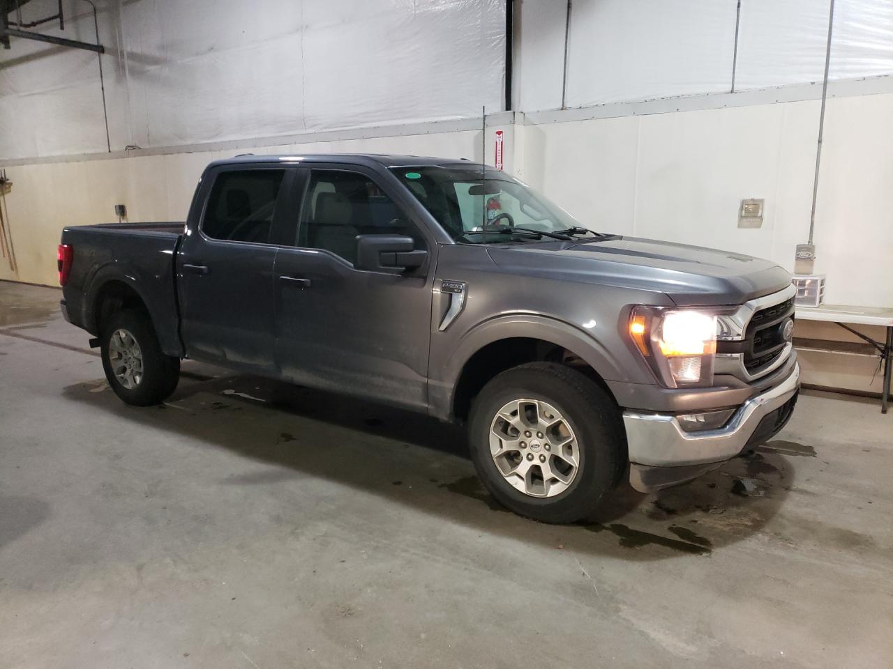2023 Ford F150 Supercrew Gray vin: 1FTFW1E84PFB69989 Damage: Right Rear Door, Dent(S) W/ Paint Dmg, 6 To 7 Inches