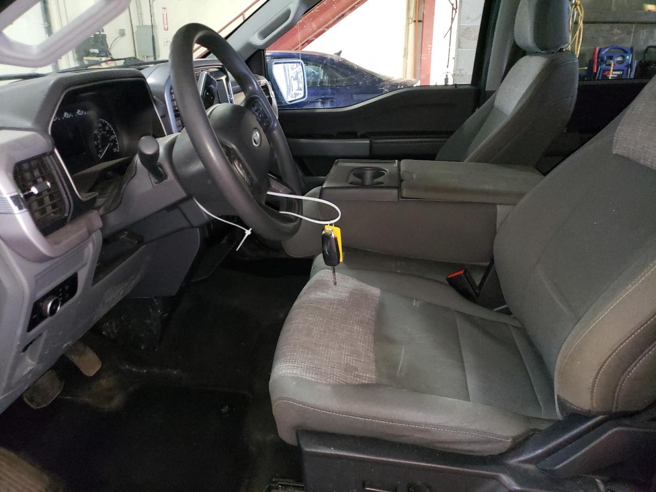 2023 Ford F150 Supercrew Gray vin: 1FTFW1E84PFB69989 Damage: Left Front Seat Cushion, Stained, Permanent