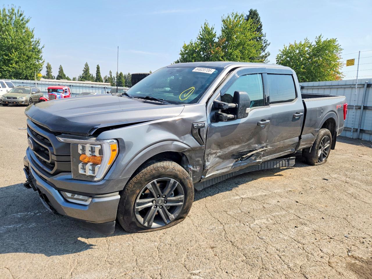 2022 Ford F150 Supercrew Gray vin: 1FTFW1E85NKF11924