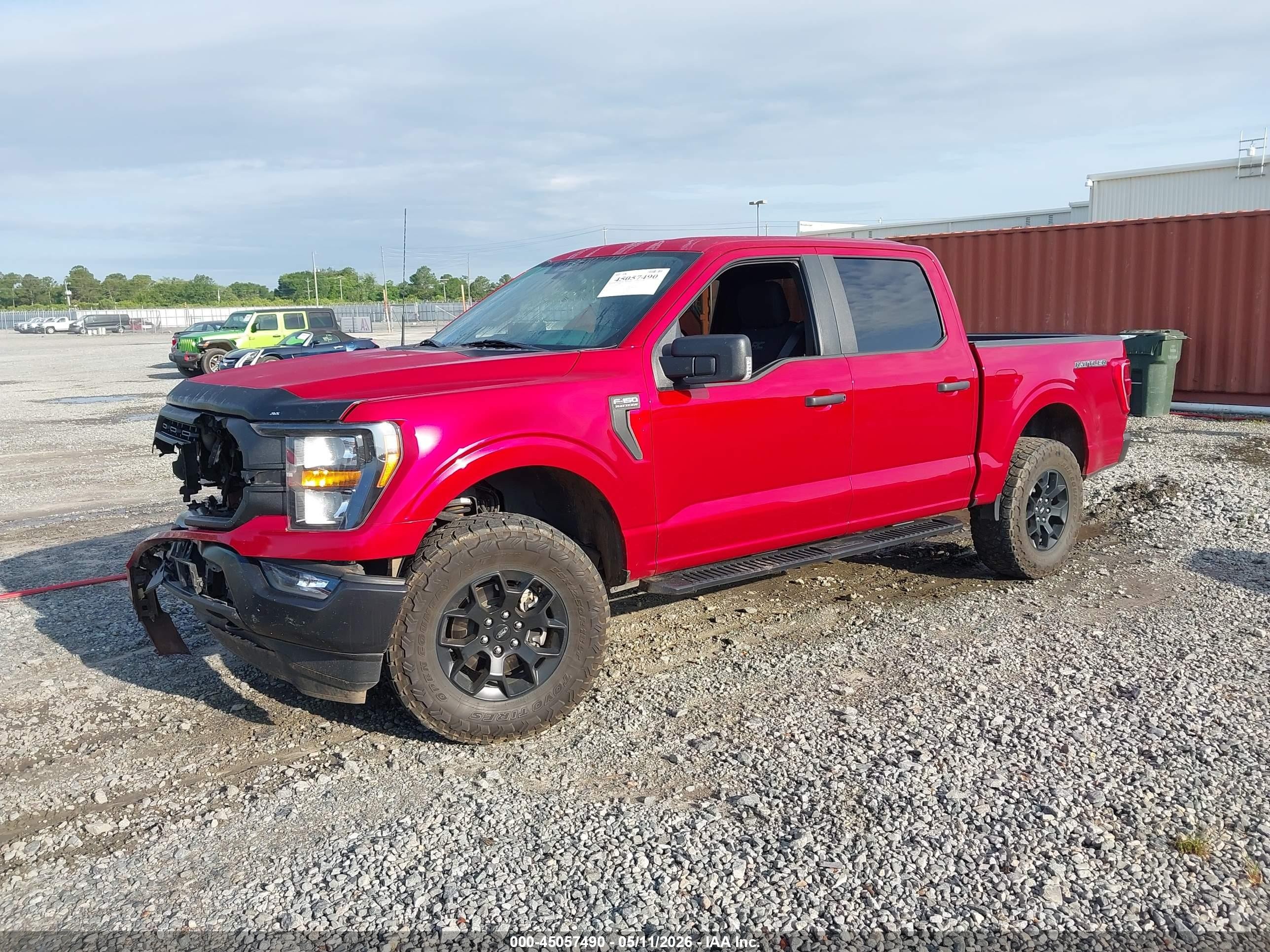 2023 Ford F-150 Xl Red vin: 1FTFW1E86PFA45383