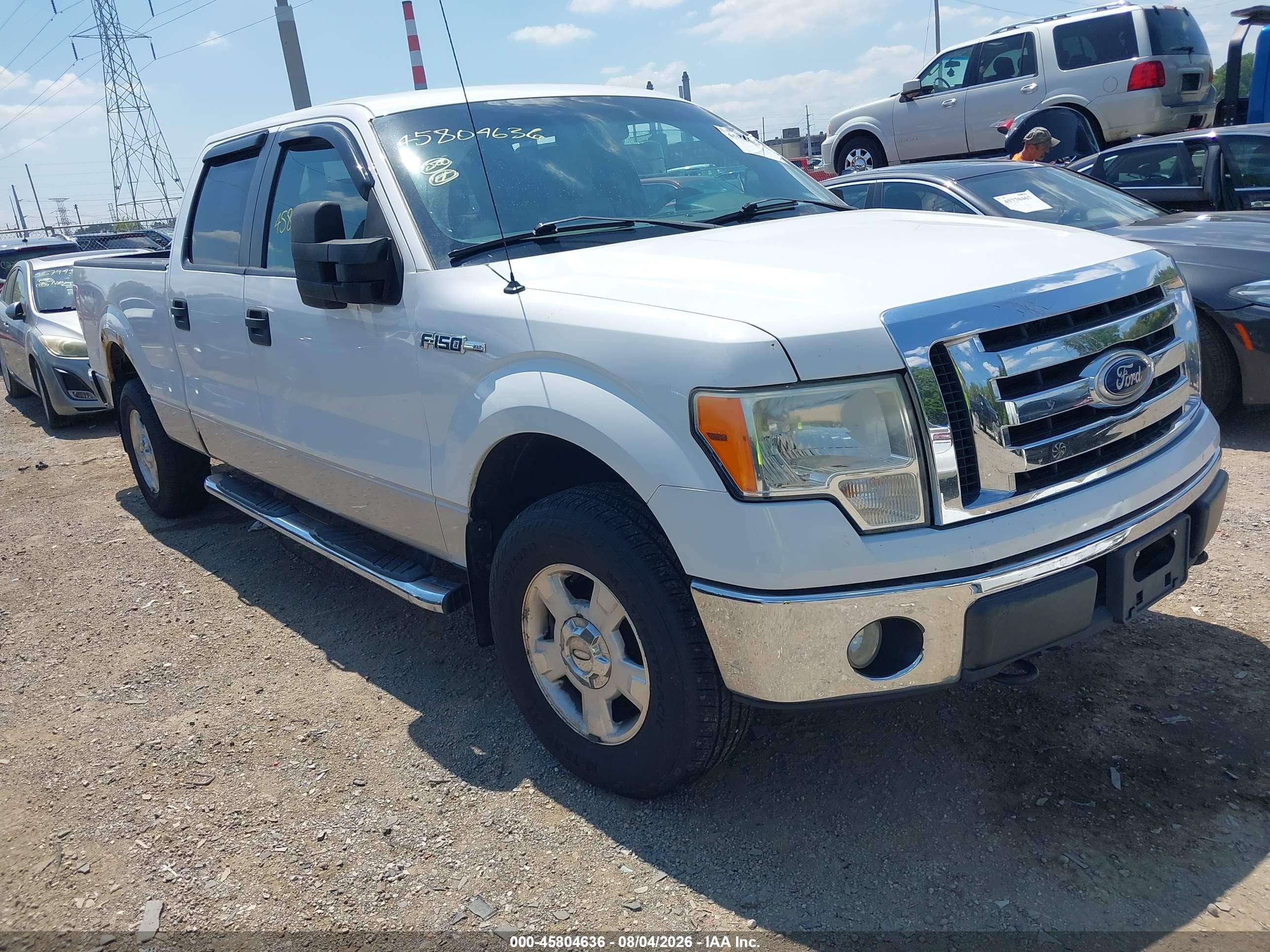 2010 Ford F-150 Xlt White vin: 1FTFW1E88AFB87077