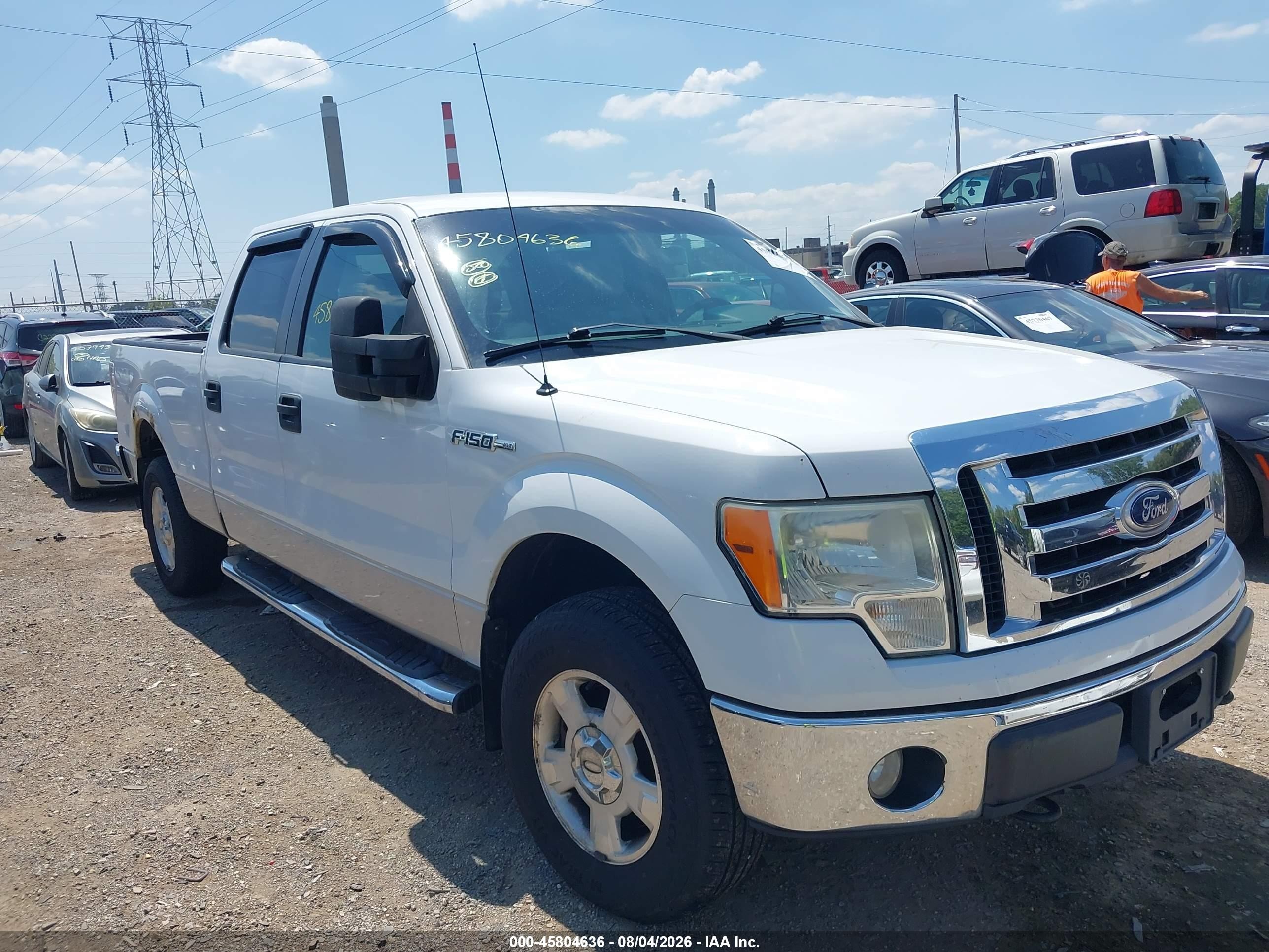 2010 Ford F-150 Xlt White vin: 1FTFW1E88AFB87077