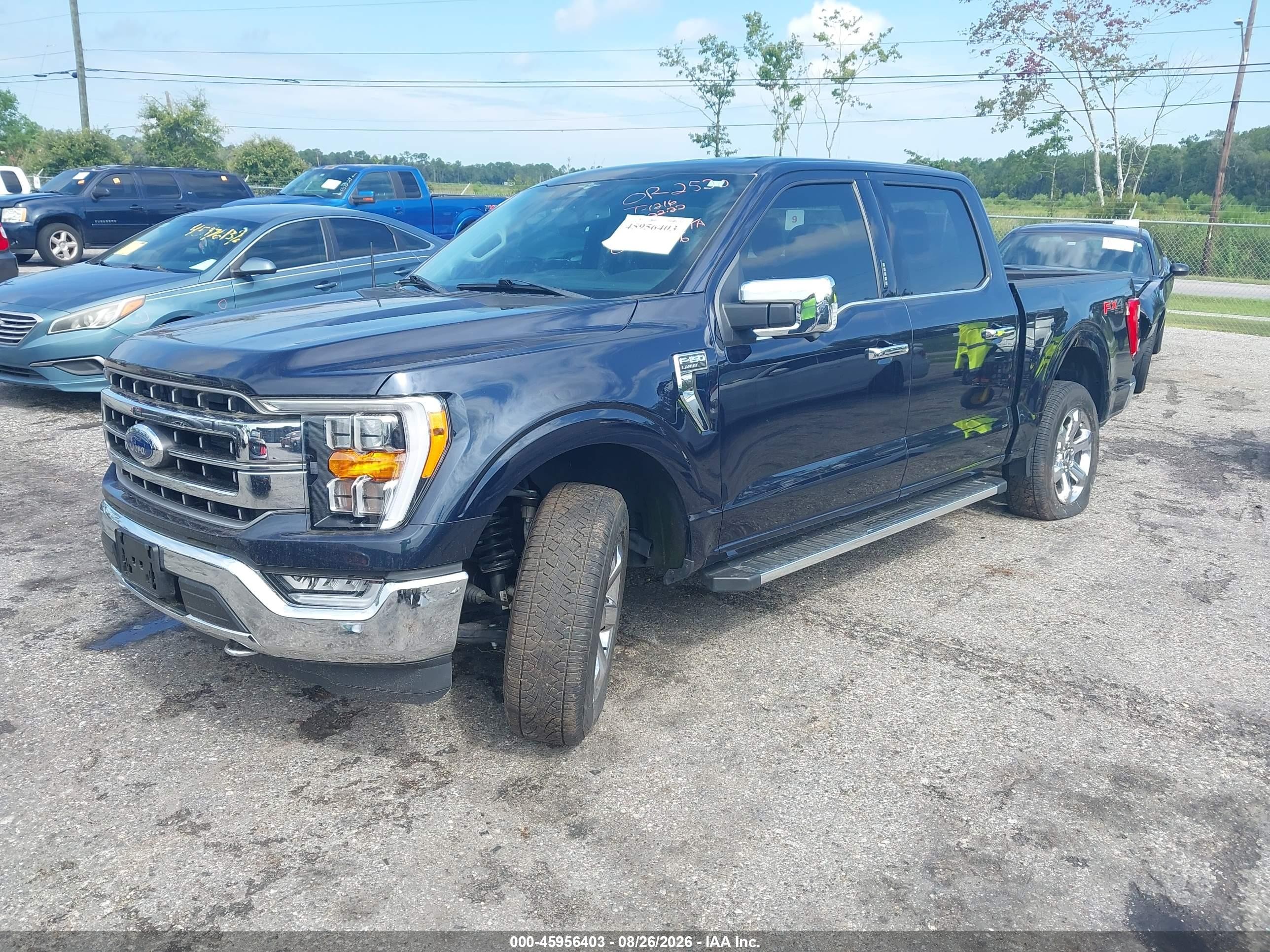 2023 Ford F-150 Lariat Синий vin: 1FTFW1E8XPFC09895