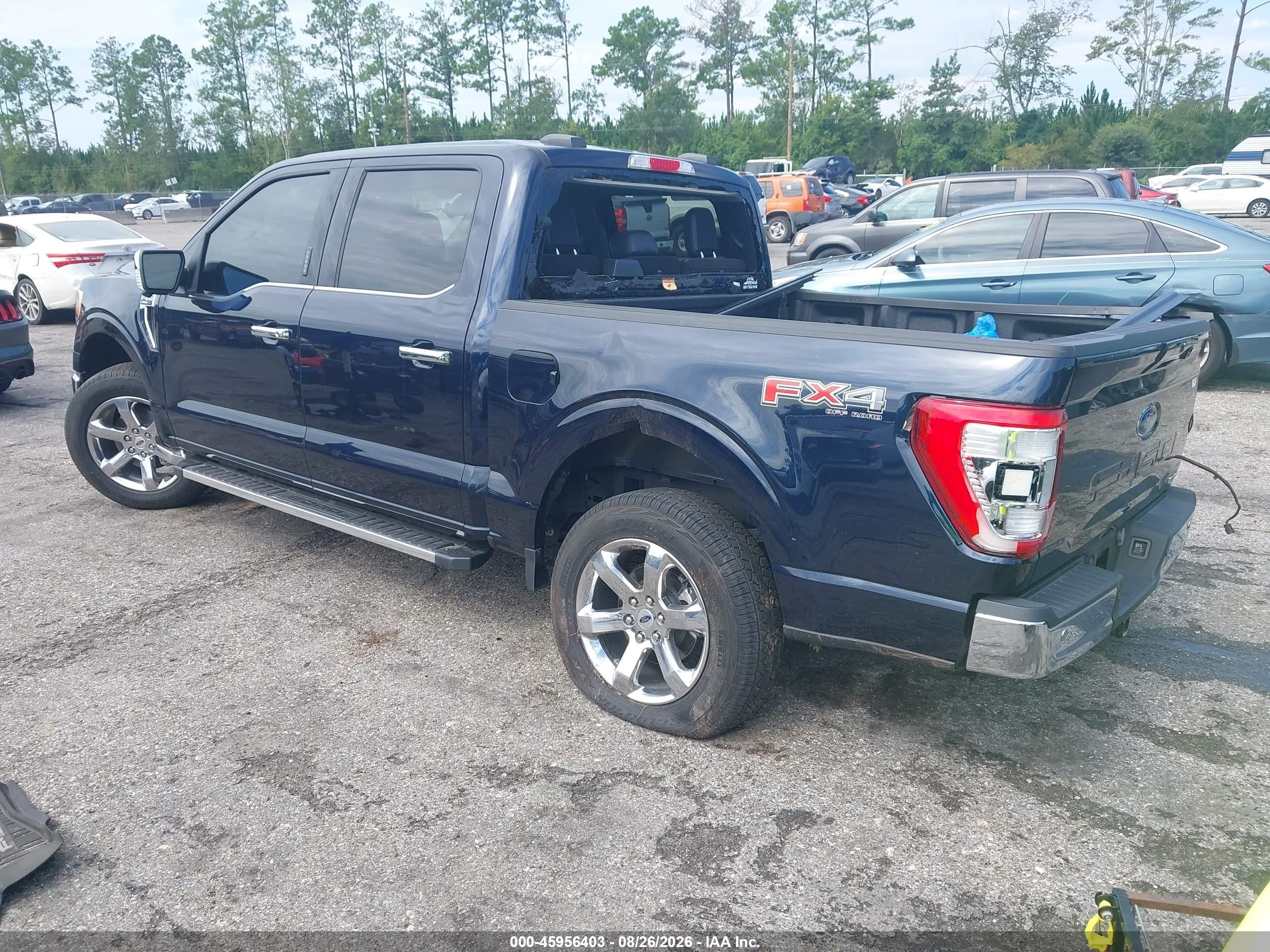2023 Ford F-150 Lariat Синий vin: 1FTFW1E8XPFC09895