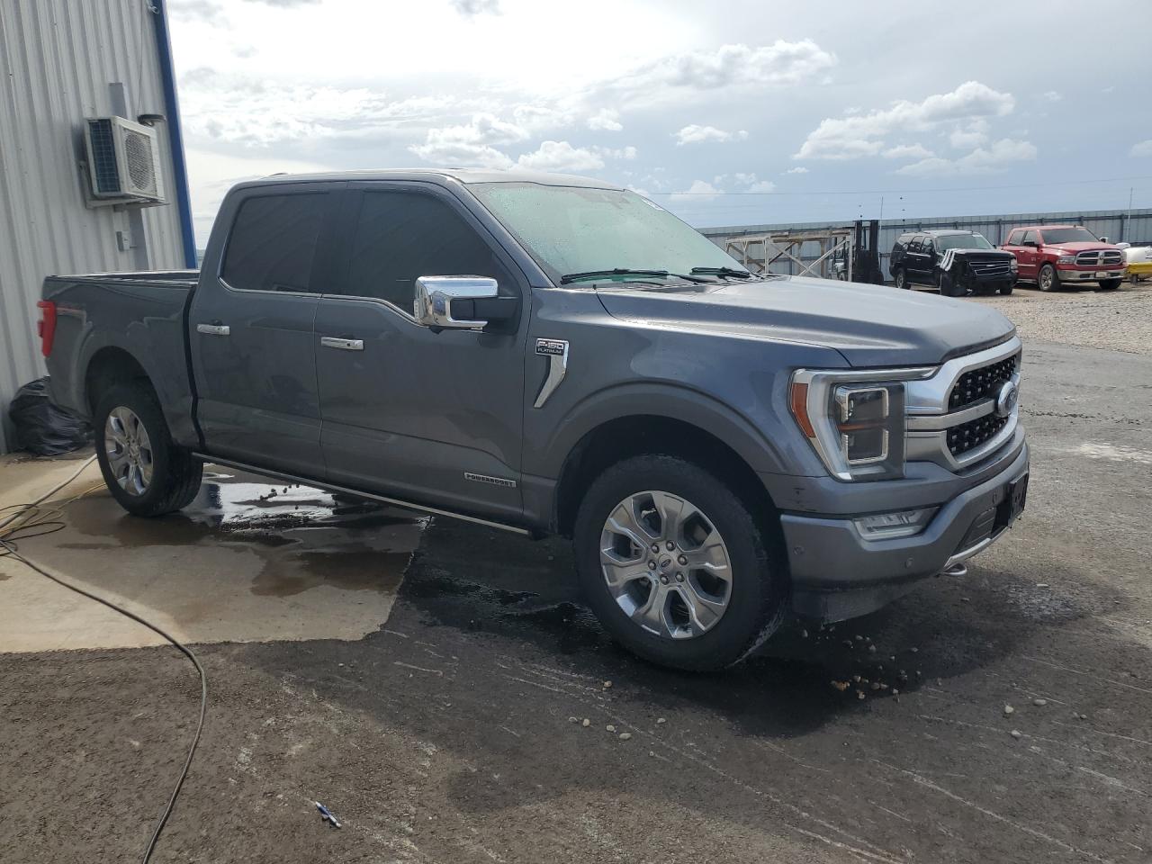 2021 Ford F-150 Supercrew Gray vin: 1FTFW1ED0MFB62059 Damage: Front Bumper, Heavy Scratch, 6 To 7 Inches