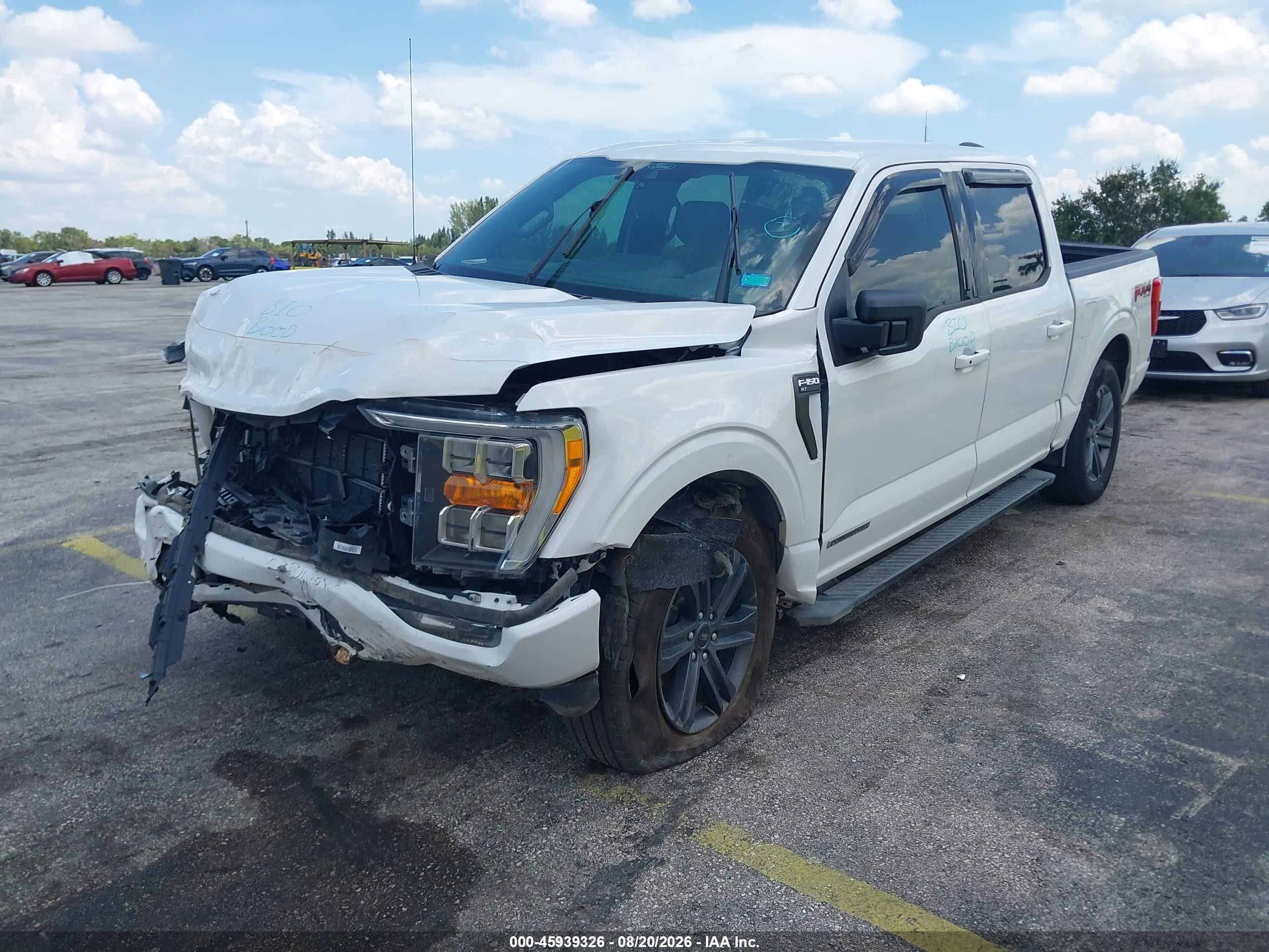 2021 Ford F-150 Xlt White vin: 1FTFW1ED3MFB08058
