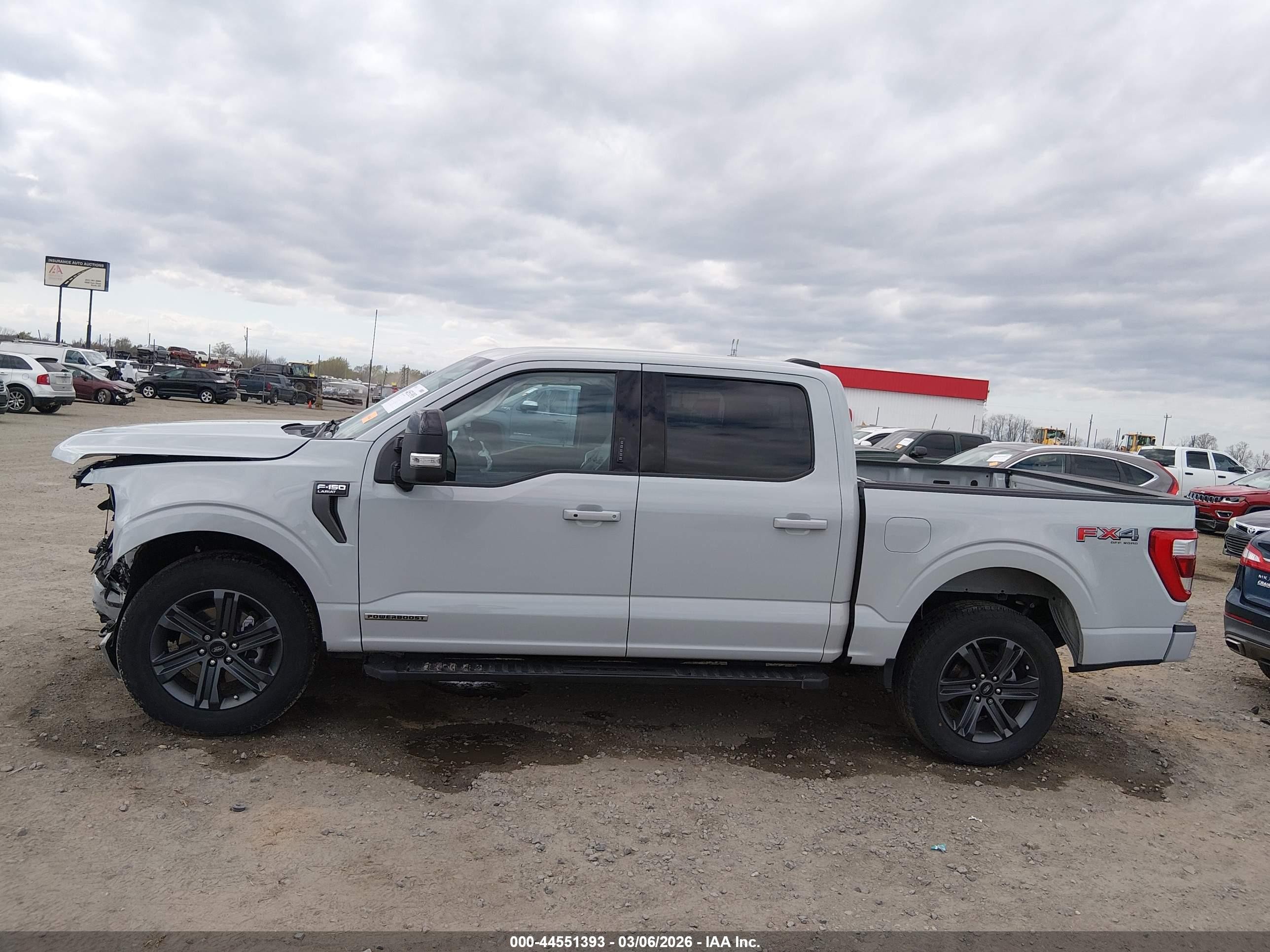 2023 Ford F-150 Lariat Gray vin: 1FTFW1ED3PFA63868