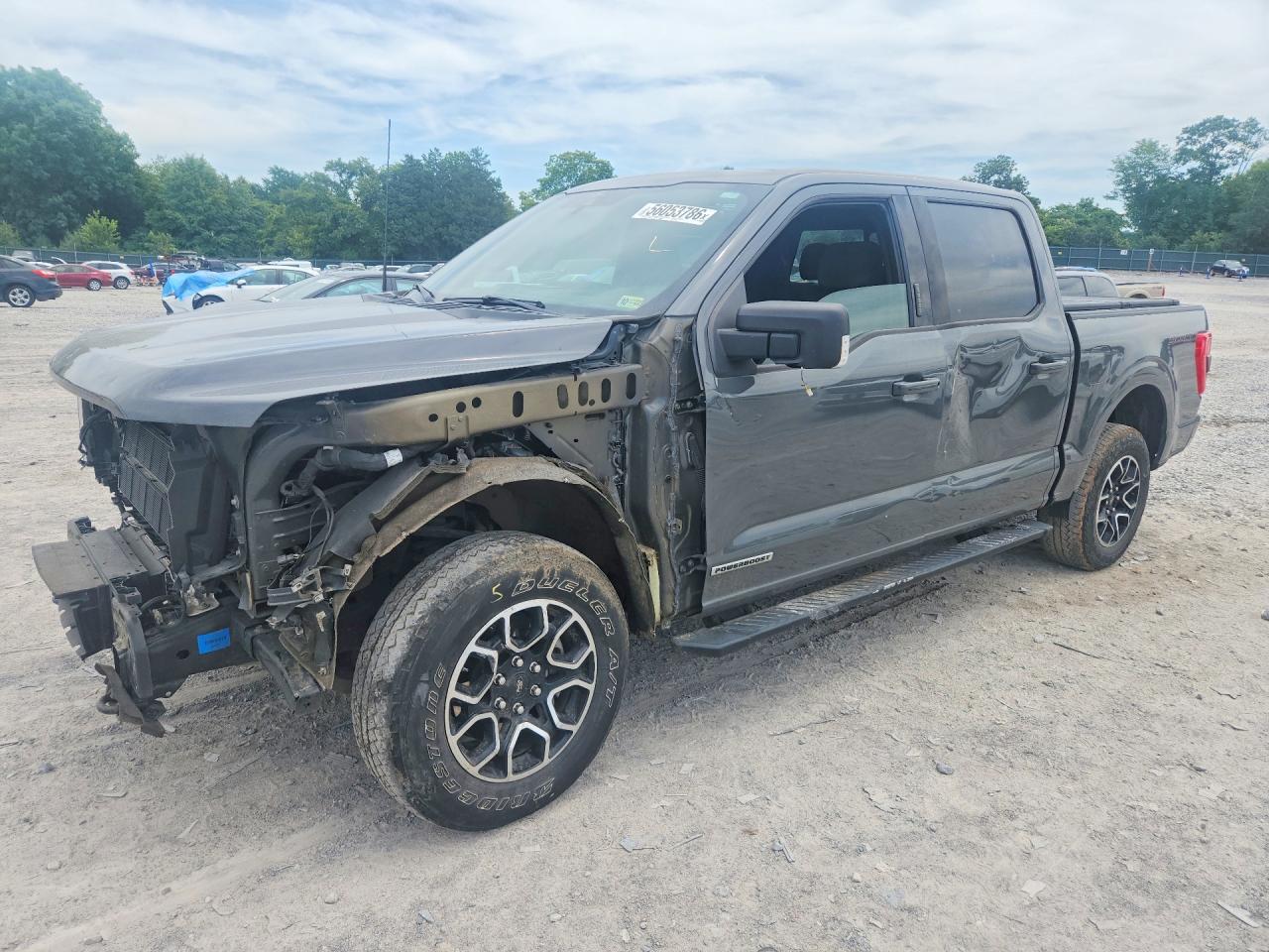 2021 Ford F150 Supercrew Gray vin: 1FTFW1ED7MFC59713