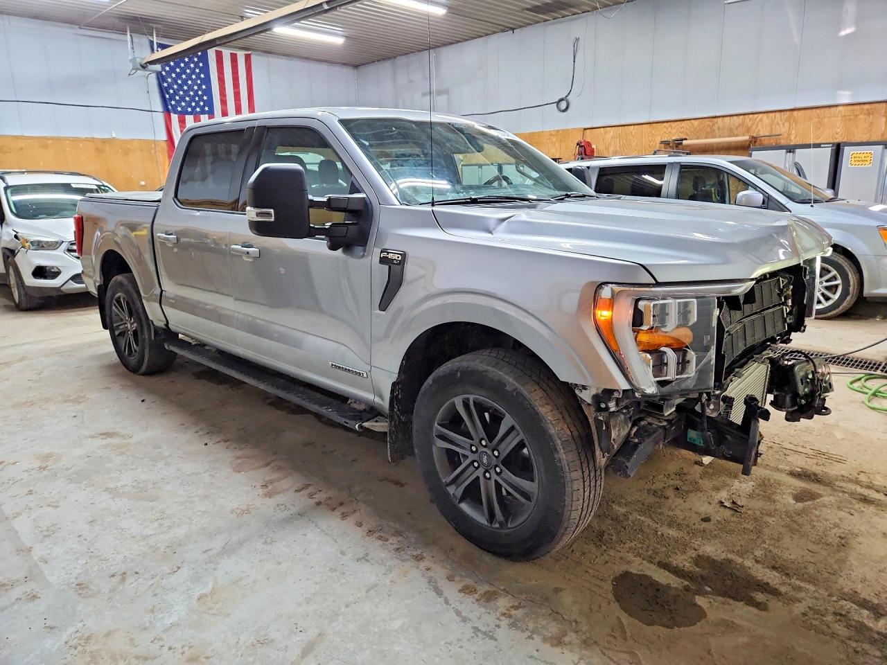 2021 Ford F150 Supercrew Gray vin: 1FTFW1ED8MFA92522