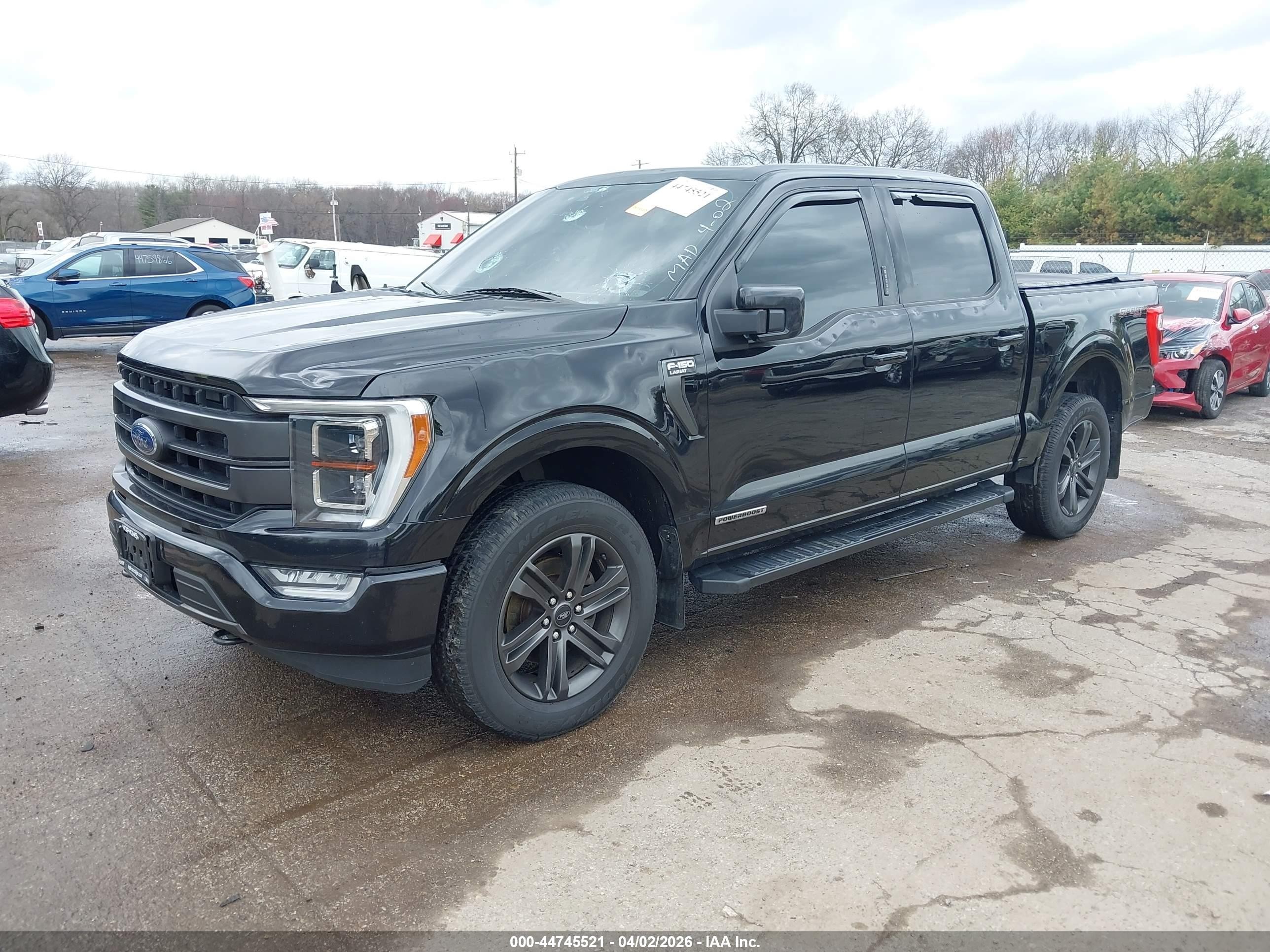 2021 Ford F-150 Lariat Черный vin: 1FTFW1ED9MFA98863