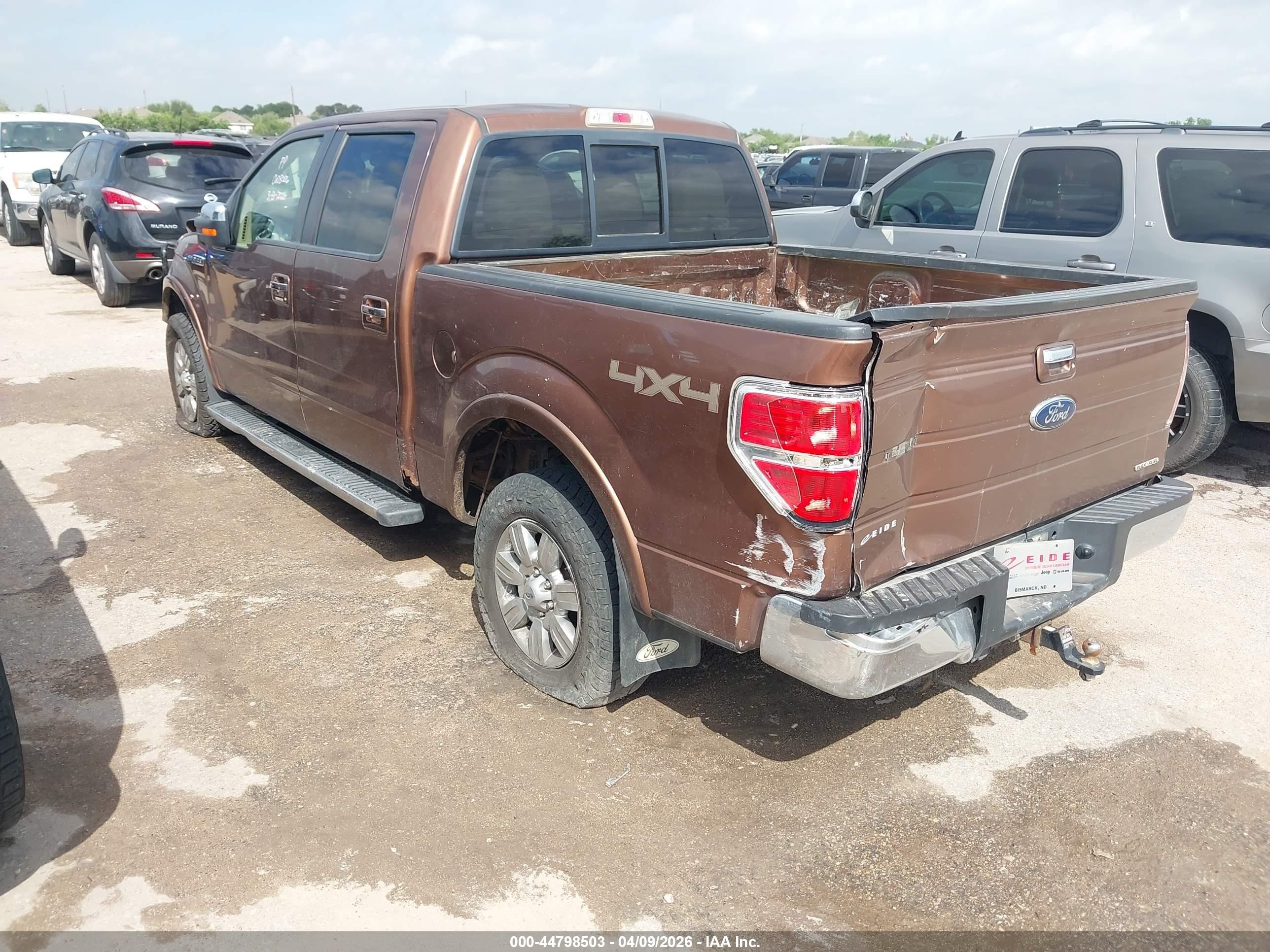 2011 Ford F-150 Lariat Brown vin: 1FTFW1EF0BKD26271