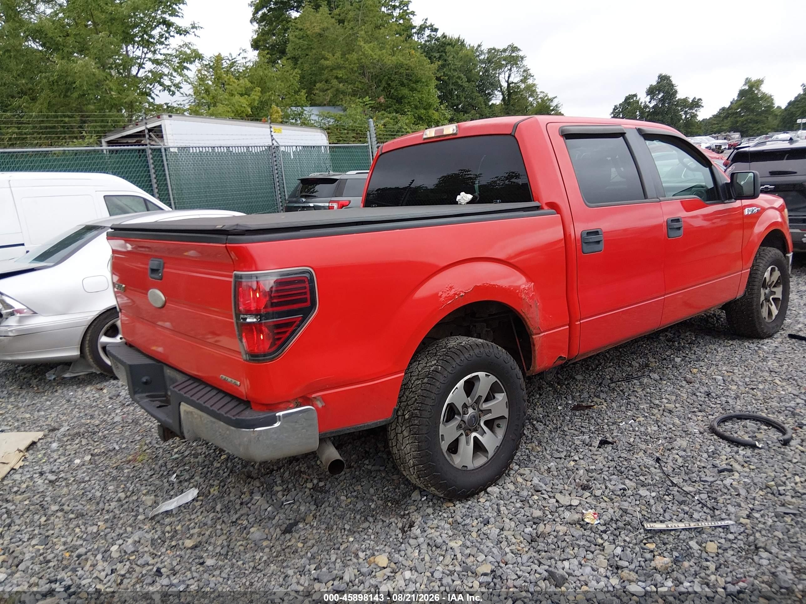 2012 Ford F-150 Xlt Red vin: 1FTFW1EF0CKD18740