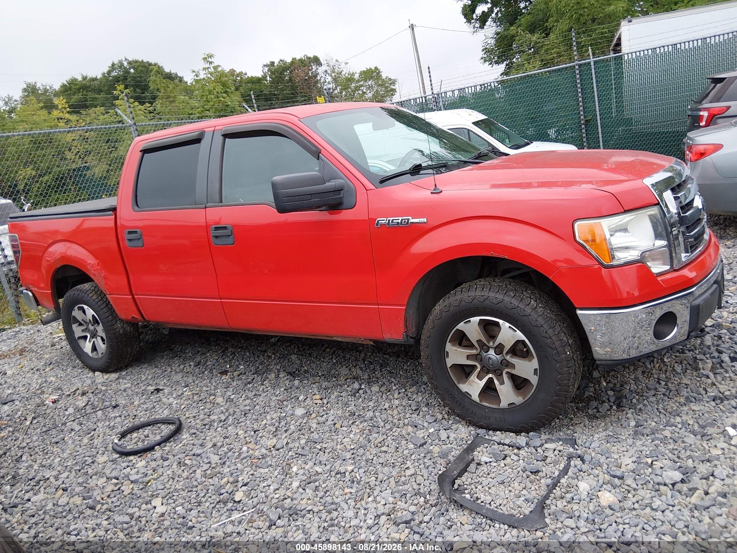 2012 Ford F-150 Xlt Red vin: 1FTFW1EF0CKD18740