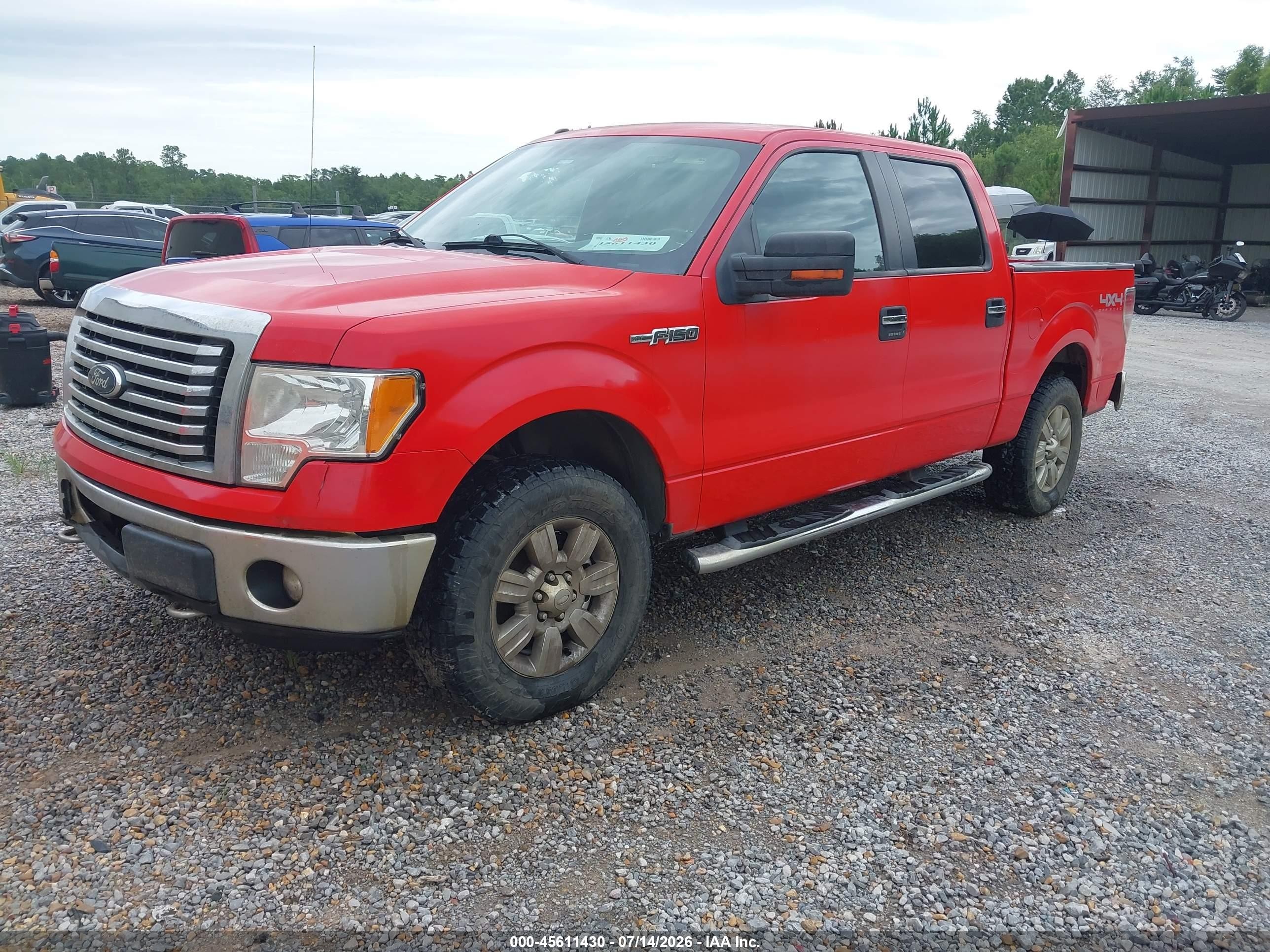 2012 Ford F-150 Xlt Red vin: 1FTFW1EF0CKD95012