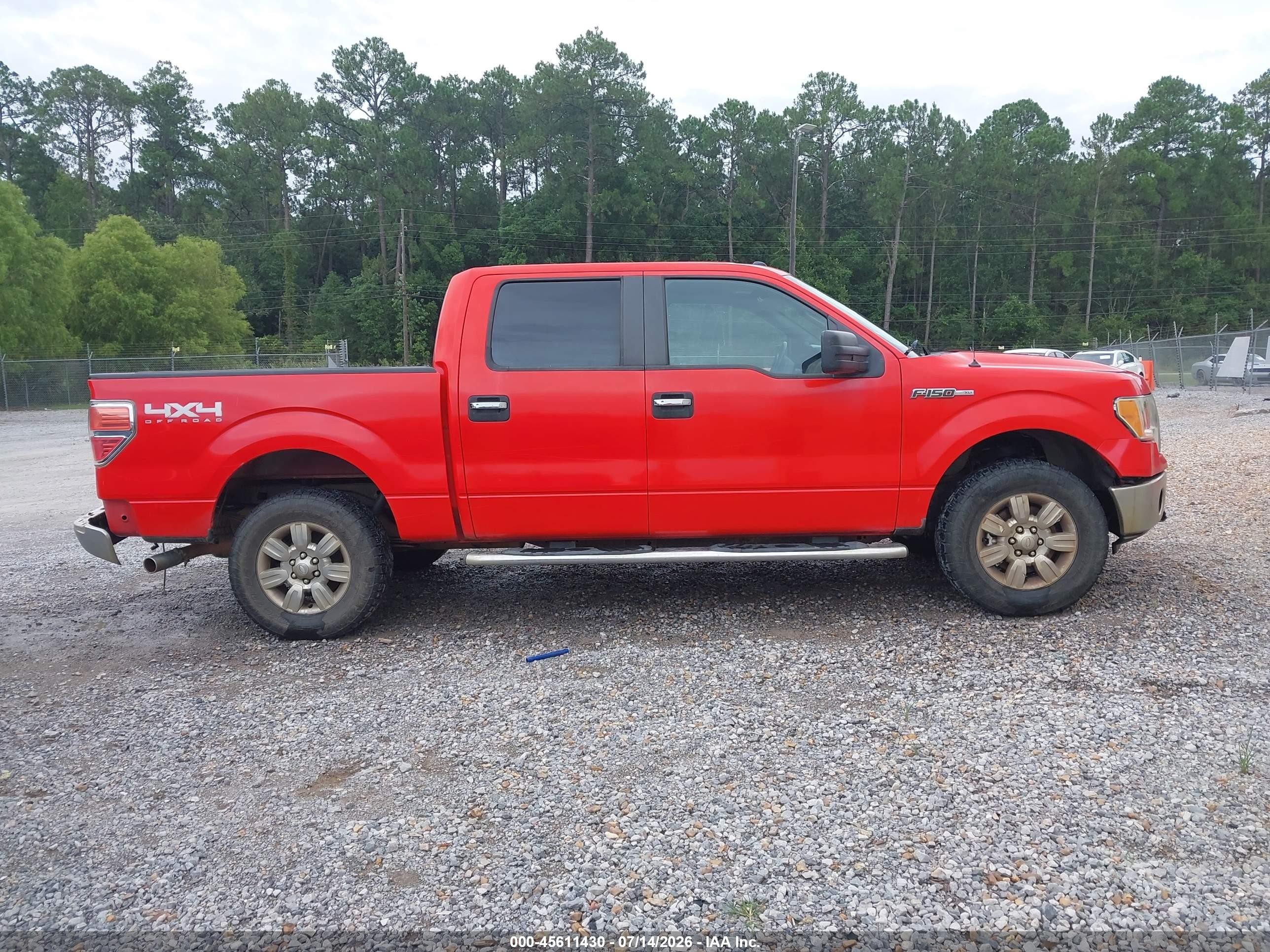 2012 Ford F-150 Xlt Red vin: 1FTFW1EF0CKD95012
