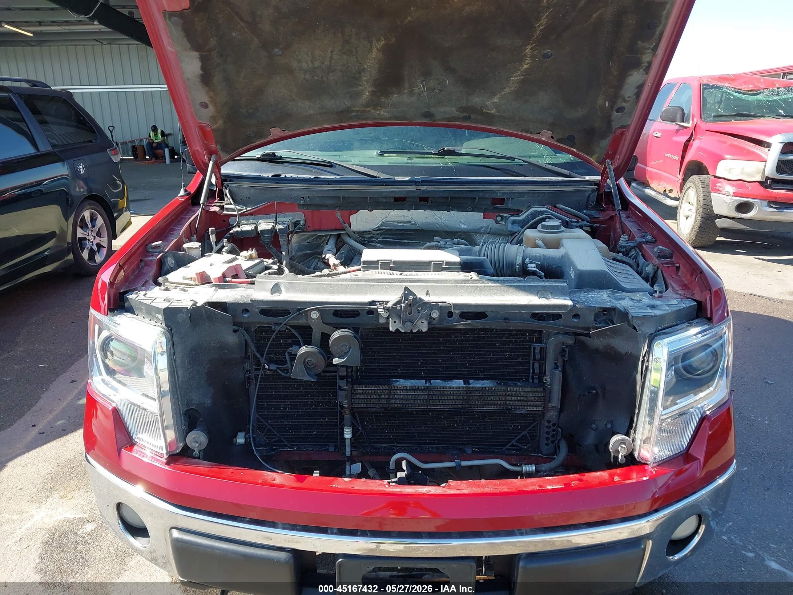 2013 Ford F-150 Lariat Red vin: 1FTFW1EF0DFB10187