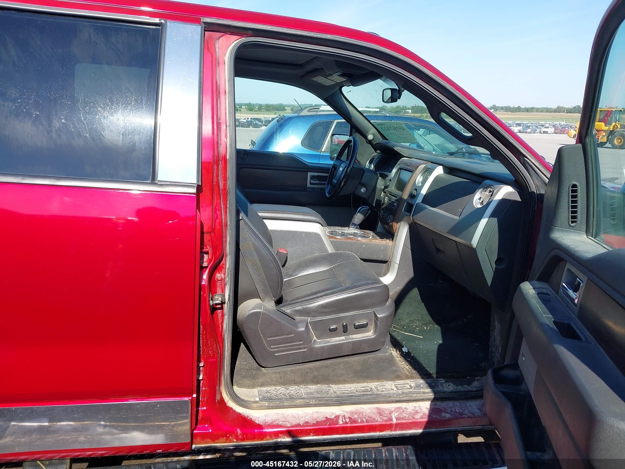 2013 Ford F-150 Lariat Red vin: 1FTFW1EF0DFB10187