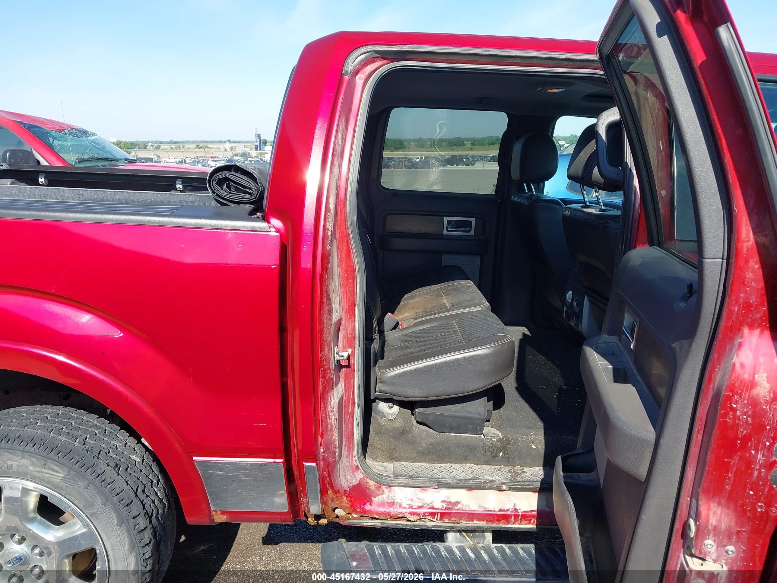 2013 Ford F-150 Lariat Red vin: 1FTFW1EF0DFB10187